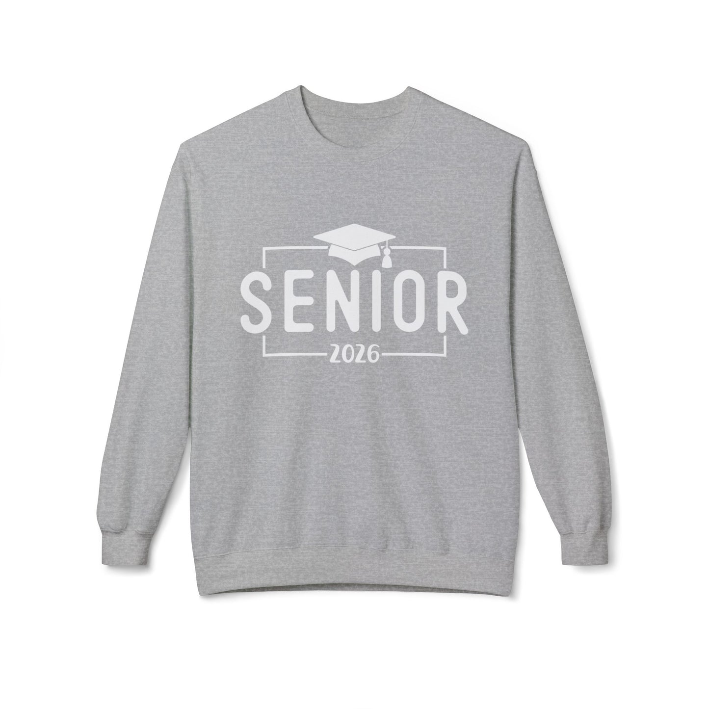 Senior 2026 Fleece Crewneck Sweatshirt - Perfect for Graduation, Class of 2026, Cozy Gift for Graduates, Unisex Crew Sweatshirt, Casual Wear