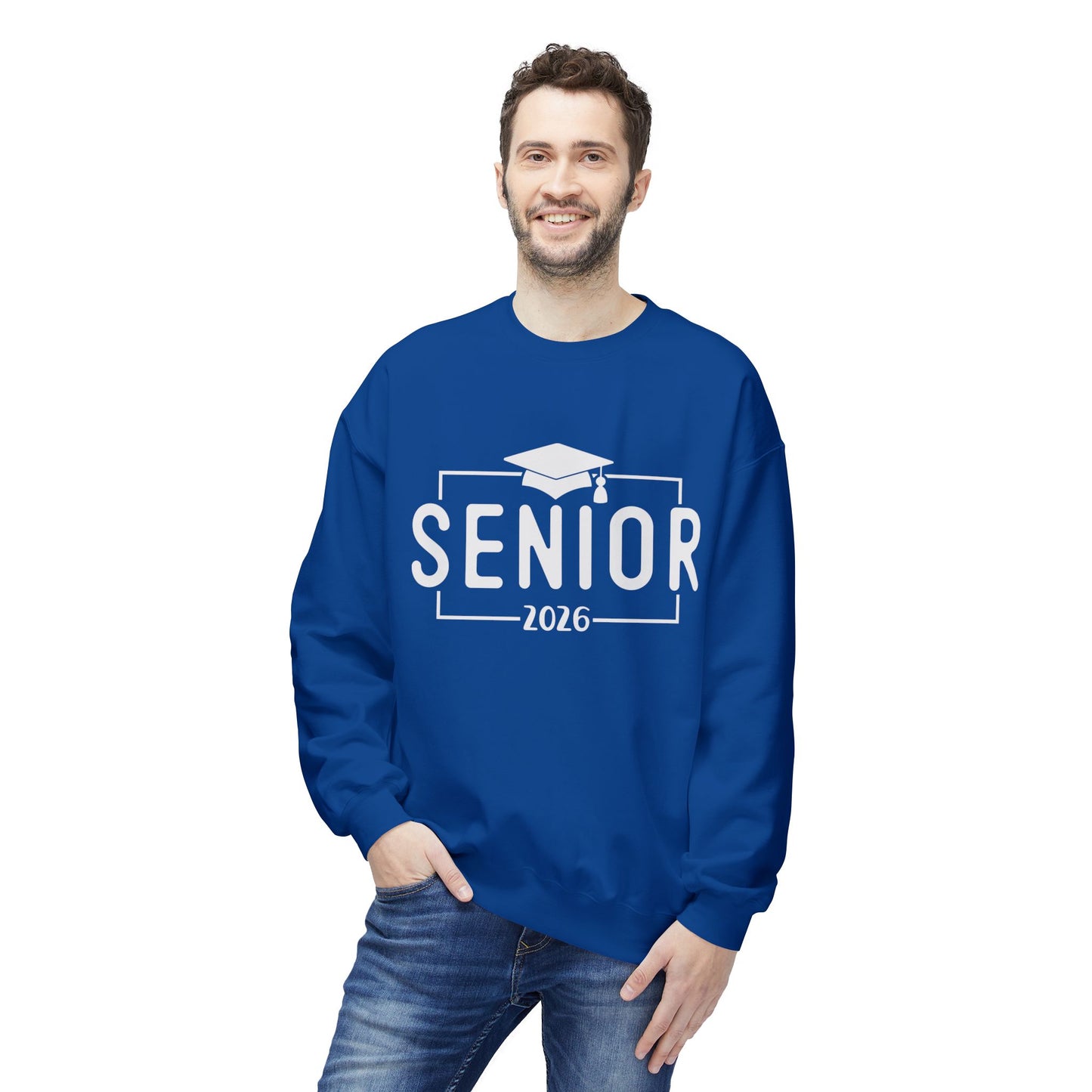 Senior 2026 Fleece Crewneck Sweatshirt - Perfect for Graduation, Class of 2026, Cozy Gift for Graduates, Unisex Crew Sweatshirt, Casual Wear