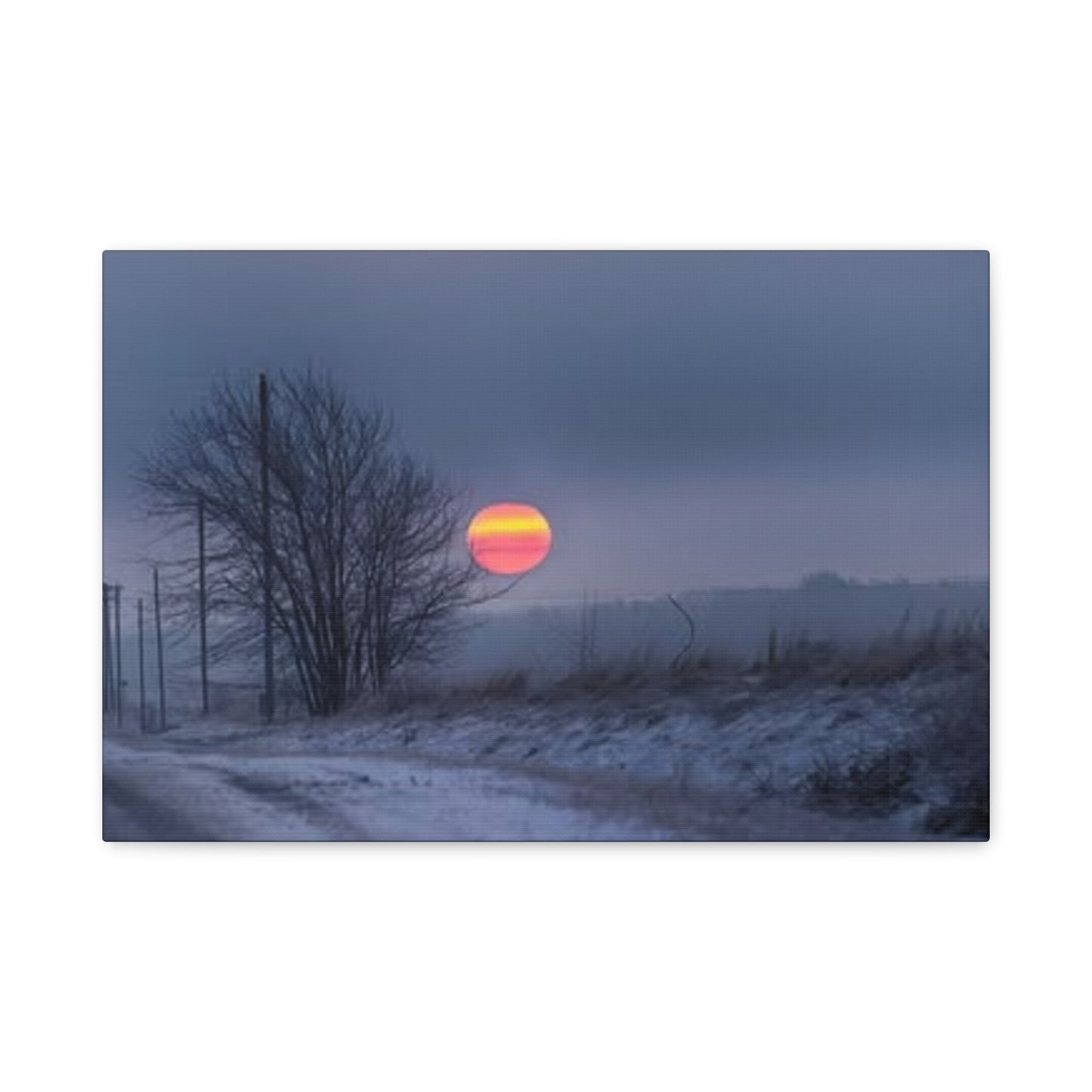 Serene Sunset Canvas Print, Home Decor Art, Relaxing Wall Art, Nature Decor, Scenic Landscape, Perfect Gift for Nature Lovers