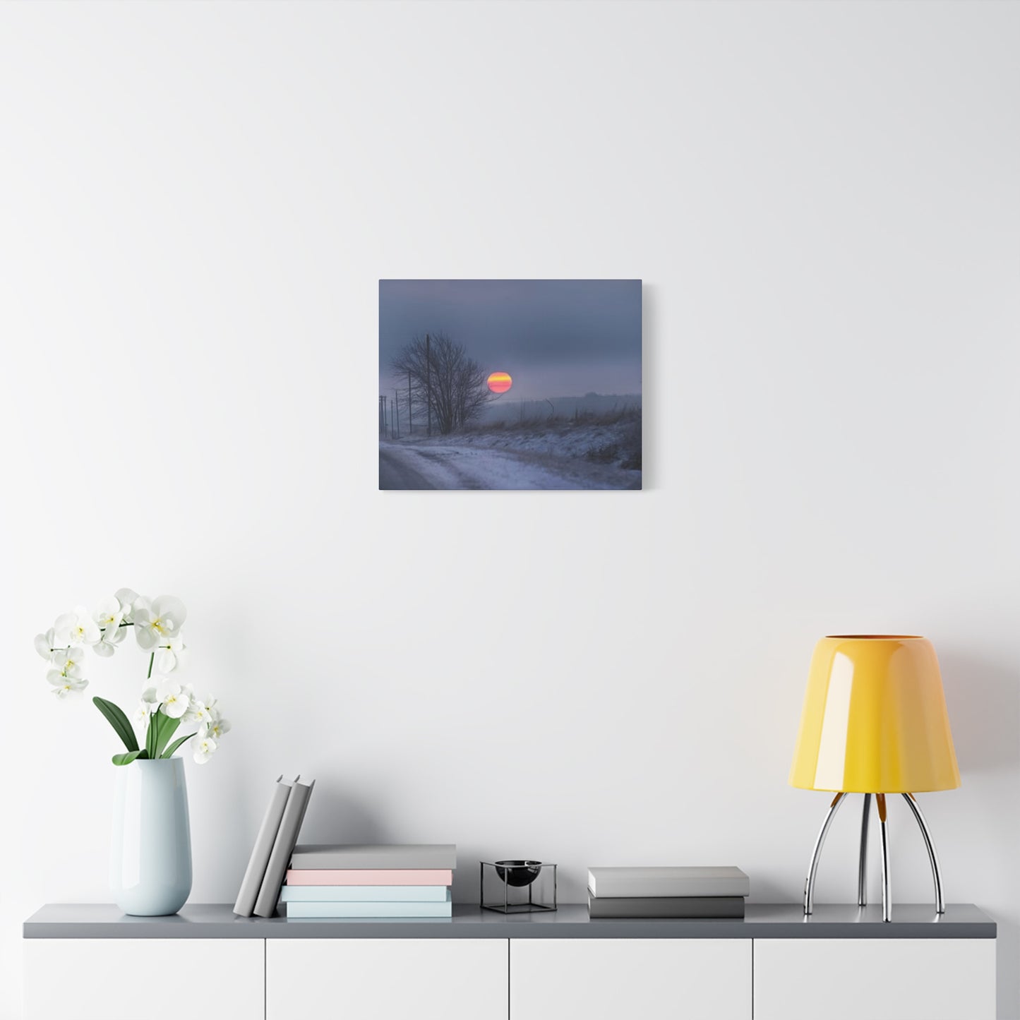 Serene Sunset Canvas Print, Home Decor Art, Relaxing Wall Art, Nature Decor, Scenic Landscape, Perfect Gift for Nature Lovers