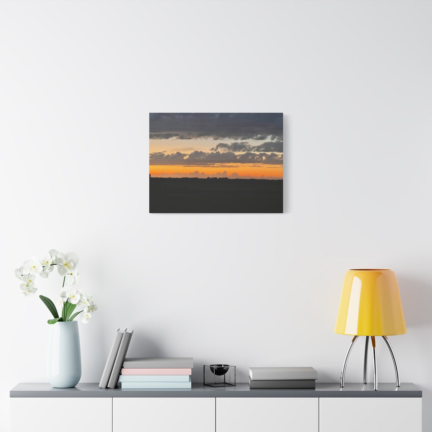 Sunset Canvas Art Print, Wall Decor for Home, Gift for Nature Lovers, Modern Art, Vibrant Landscape, Living Room Decor