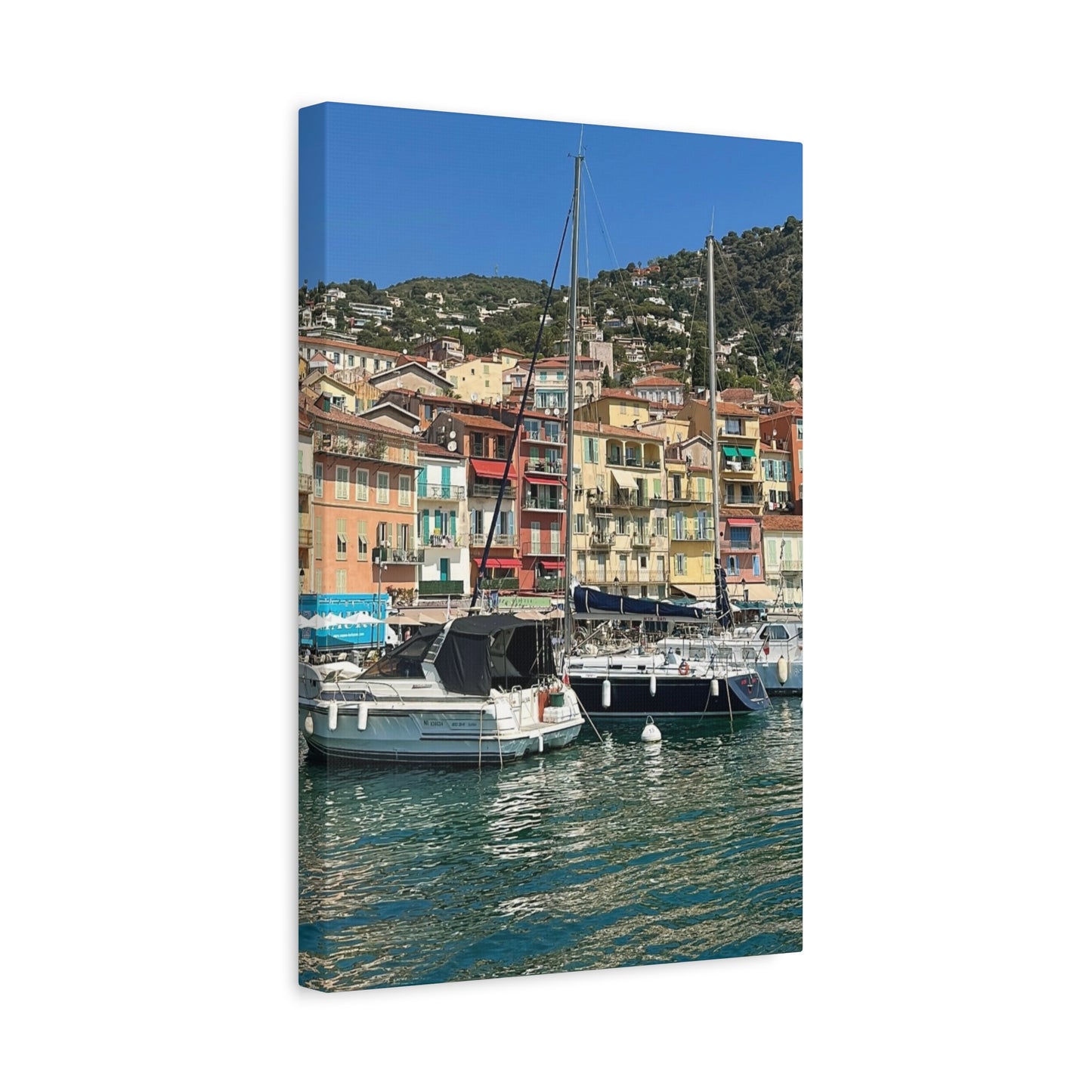 Italy Nautical Canvas Wall Art, Coastal Home Decor, Marina Print, Beach Decor, Nautical Gift, Coastal Living Decoration