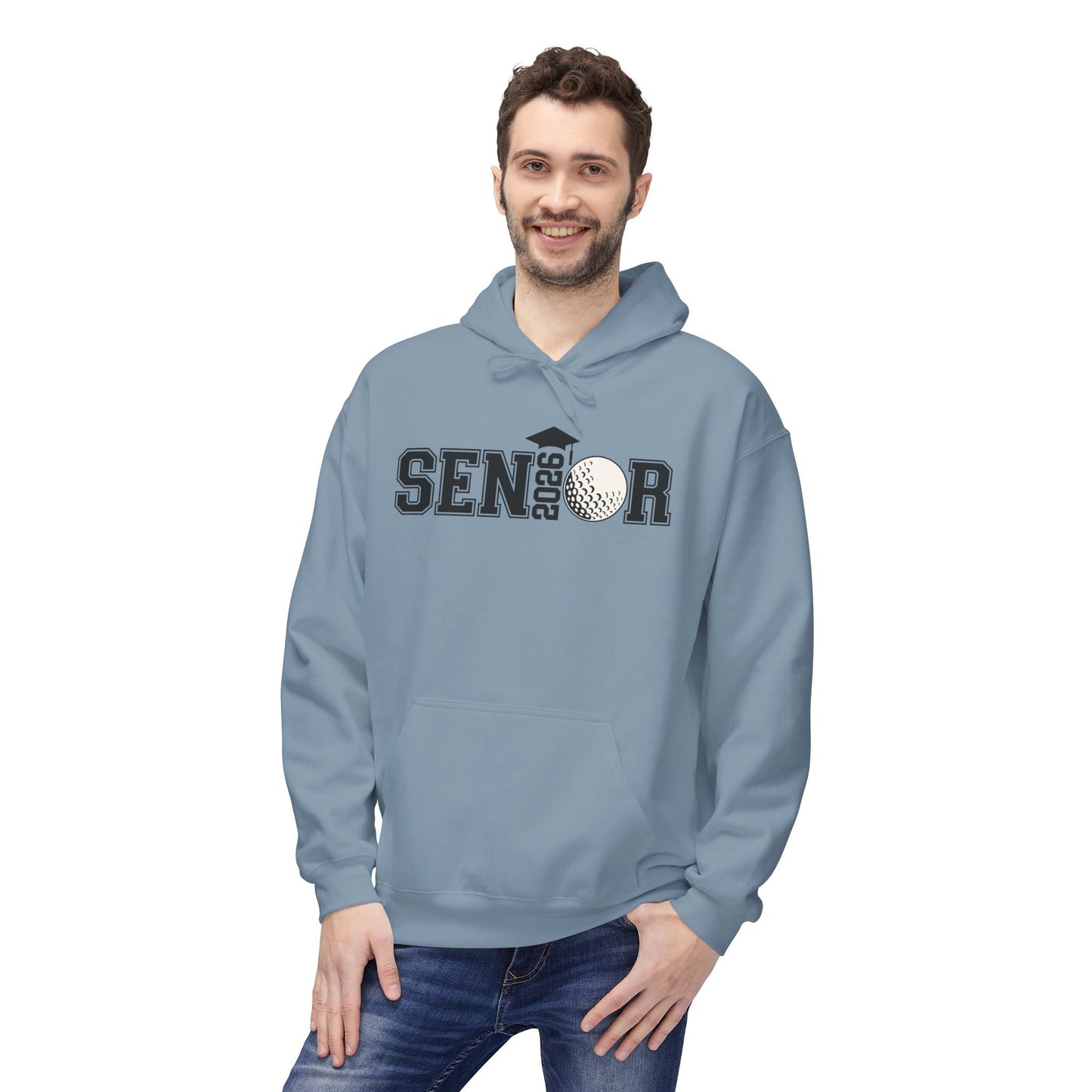 Senior- Golf Fleece Hoodie - Perfect for Graduates, Cozy Gift for Seniors, College Prep, Class of 2023, Warm and Stylish