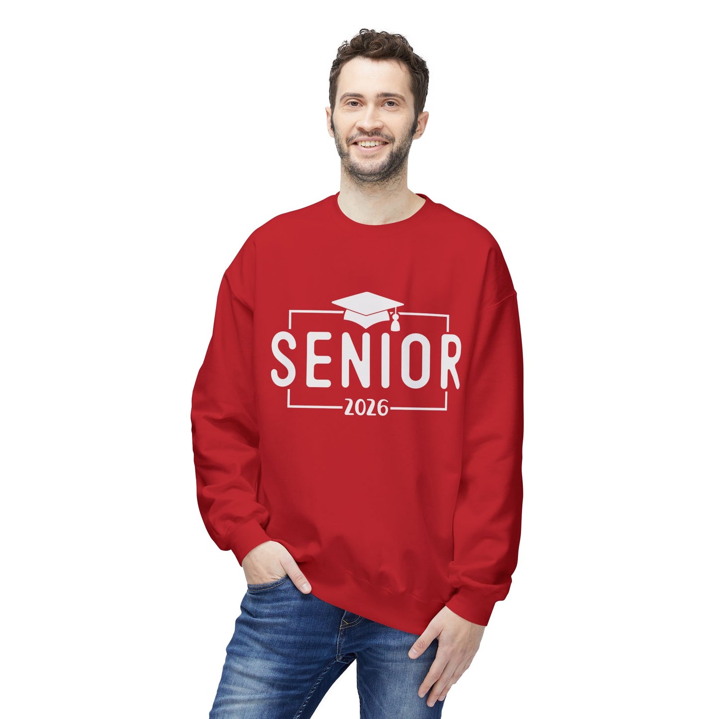 Senior 2026 Fleece Crewneck Sweatshirt - Perfect for Graduation, Class of 2026, Cozy Gift for Graduates, Unisex Crew Sweatshirt, Casual Wear
