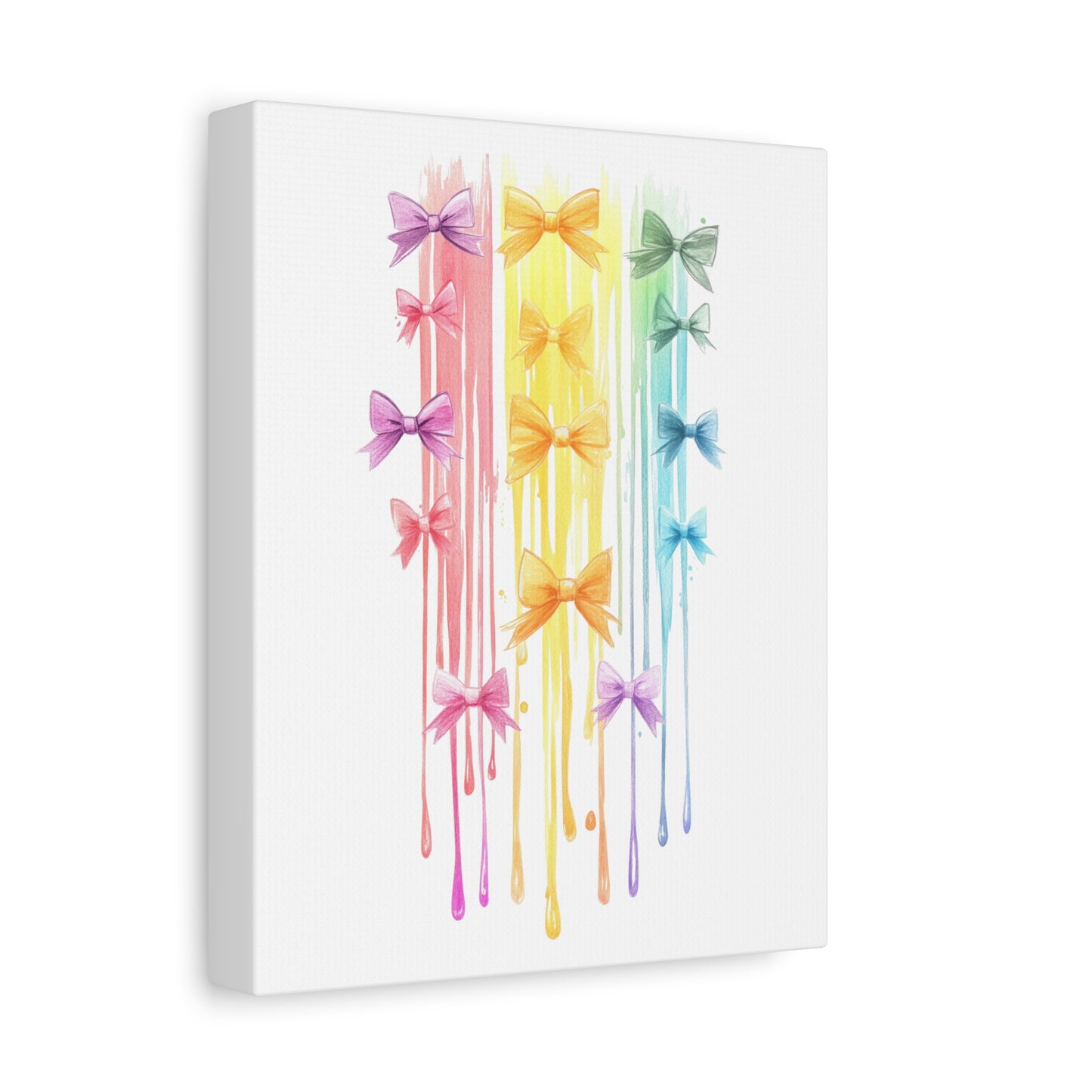 Colorful Bow Decor Canvas Print Wall Art