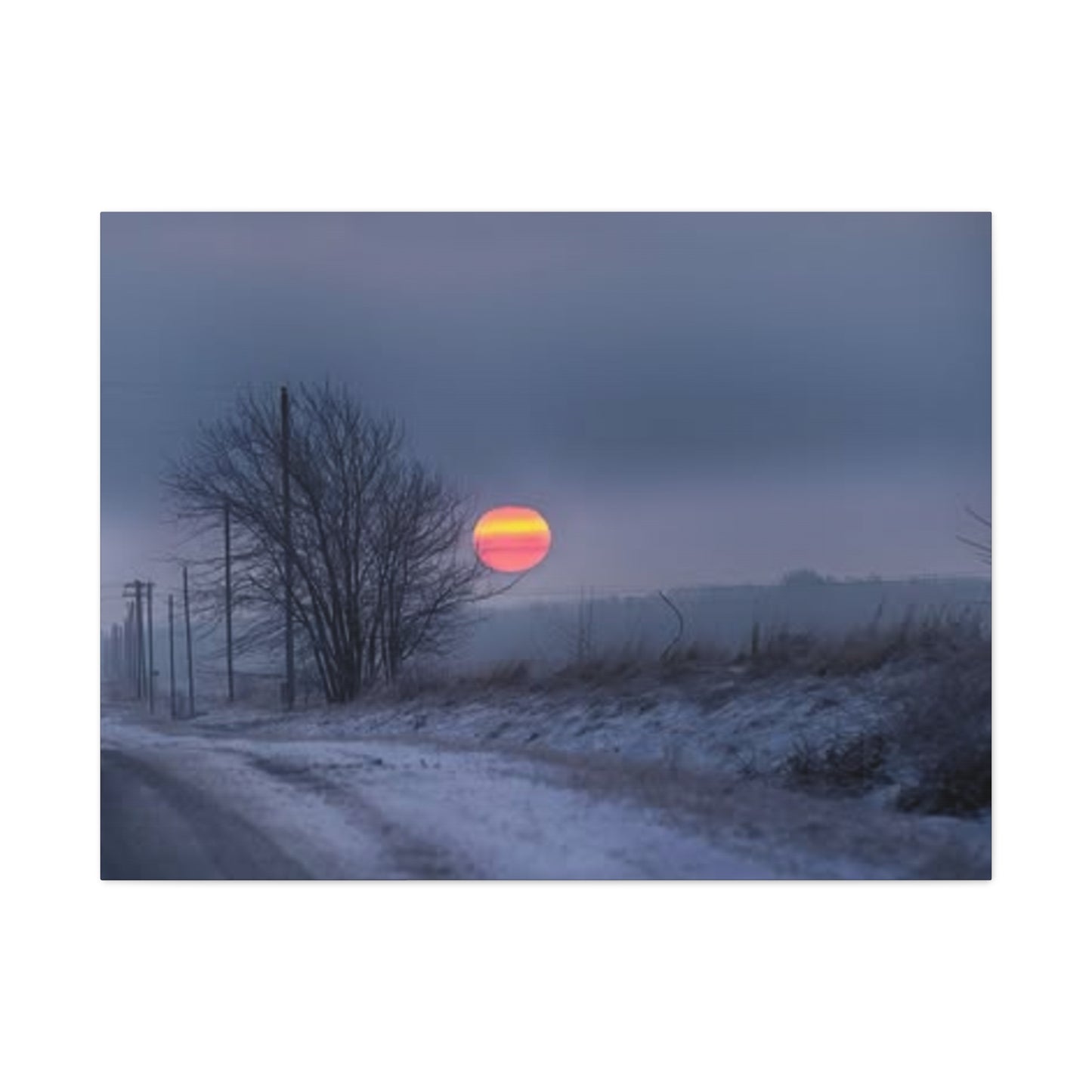 Serene Sunset Canvas Print, Home Decor Art, Relaxing Wall Art, Nature Decor, Scenic Landscape, Perfect Gift for Nature Lovers