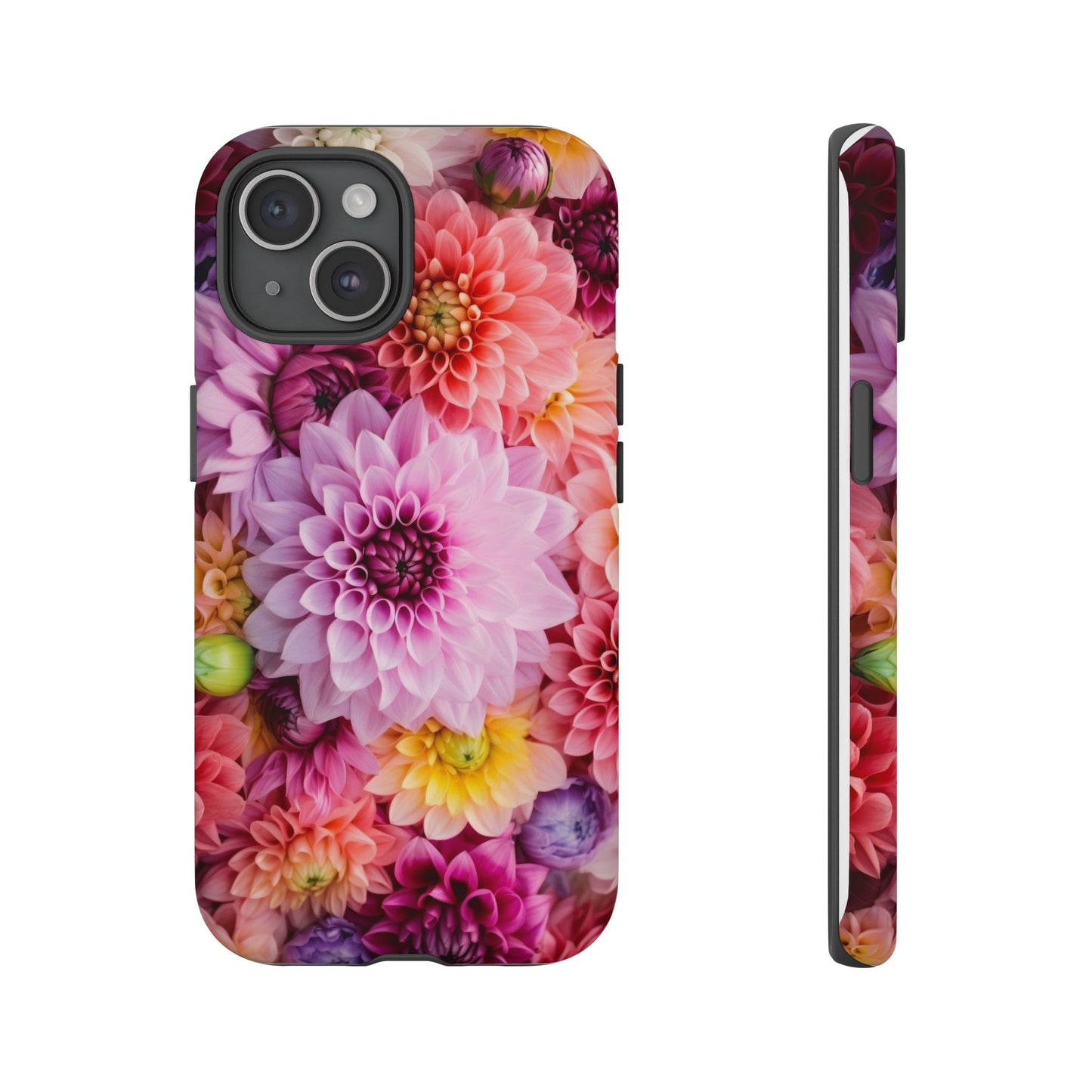 Floral iPhone Case, Tough Floral Phone Cover, Flower Pattern Case, Spring Design, Gift for Her, Durable Phone Accessory