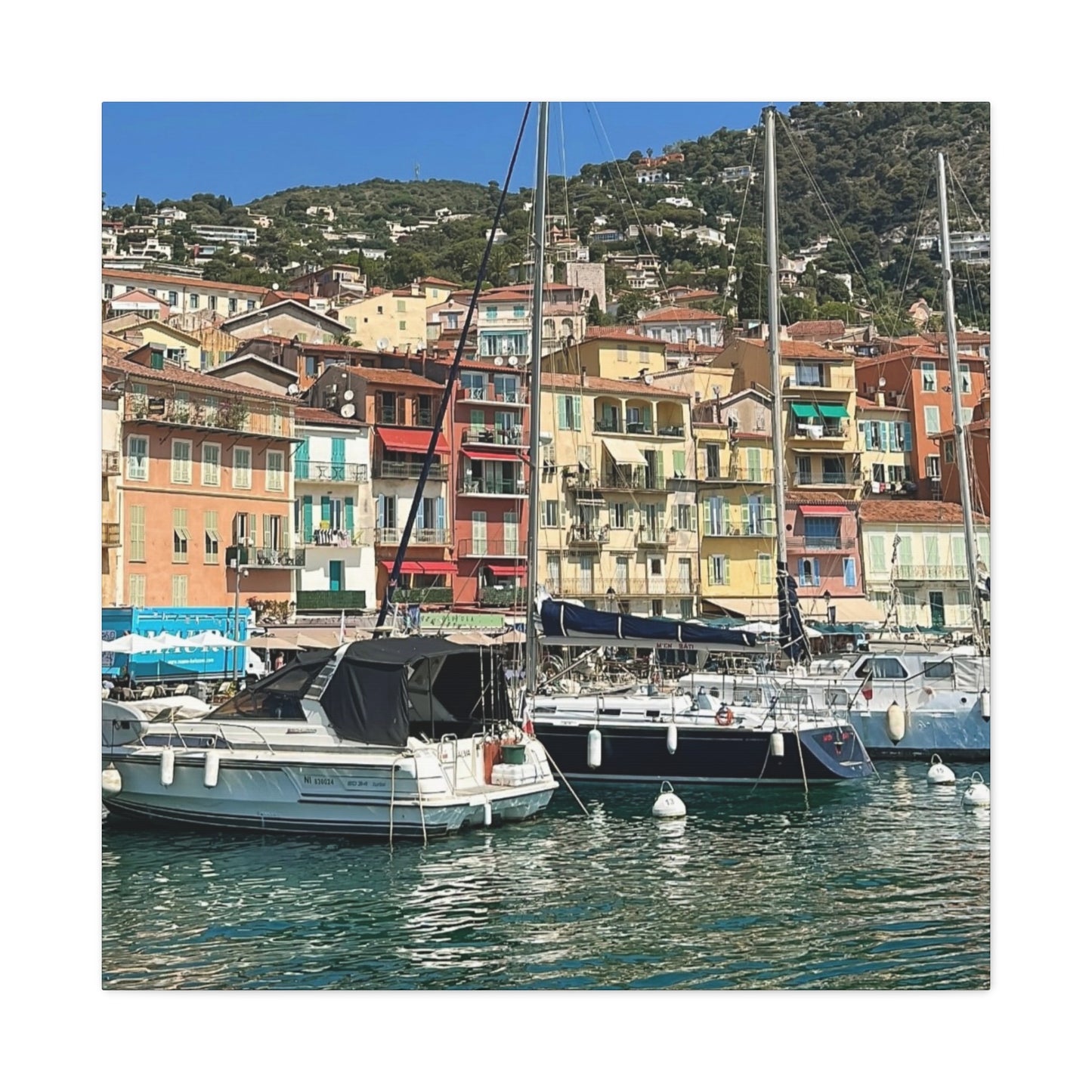 Italy Nautical Canvas Wall Art, Coastal Home Decor, Marina Print, Beach Decor, Nautical Gift, Coastal Living Decoration