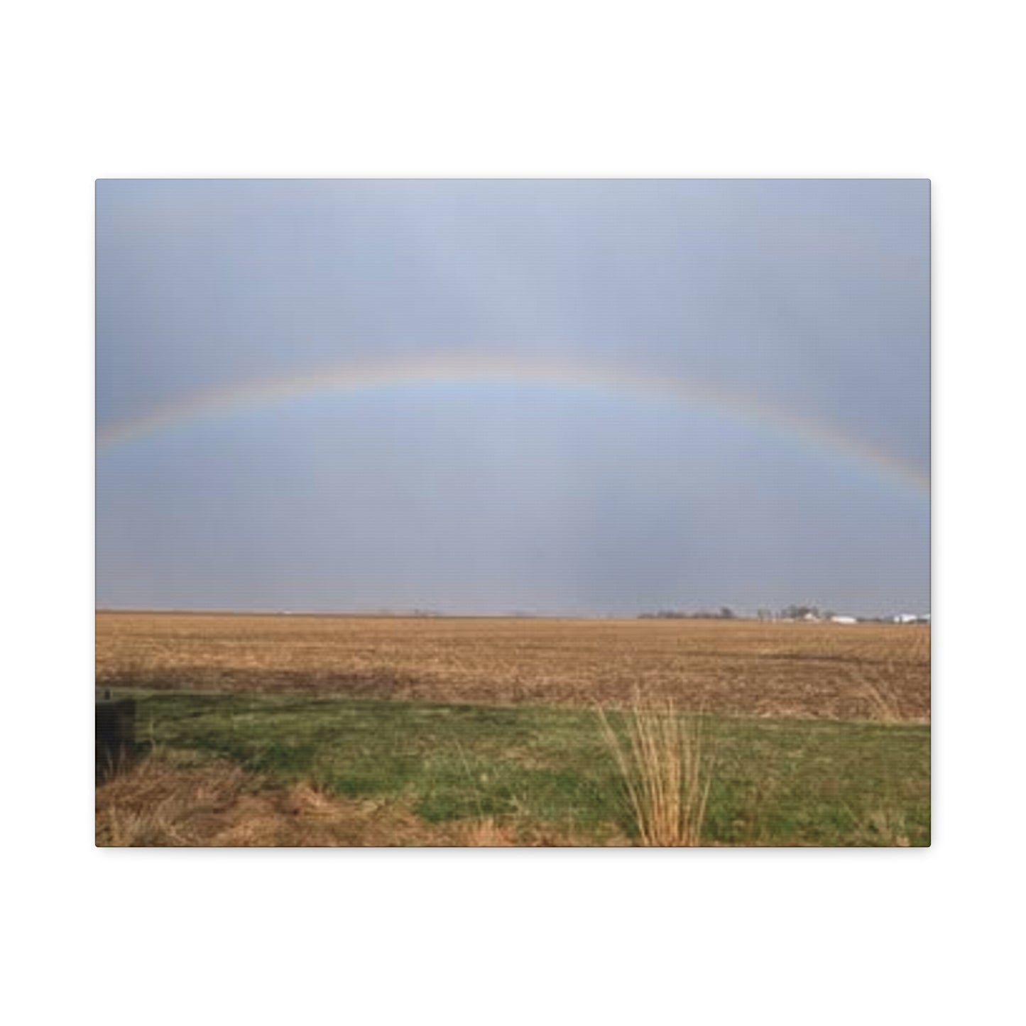 Rainbow Landscape Canvas Print, Inspirational Home Decor, Gift for Nature Lovers, Modern Wall Art, Farmhouse Style, Rainbow Art