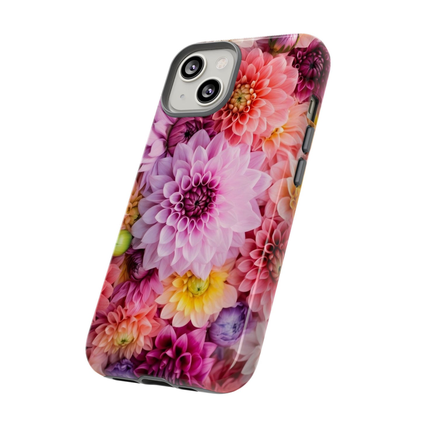 Floral iPhone Case, Tough Floral Phone Cover, Flower Pattern Case, Spring Design, Gift for Her, Durable Phone Accessory