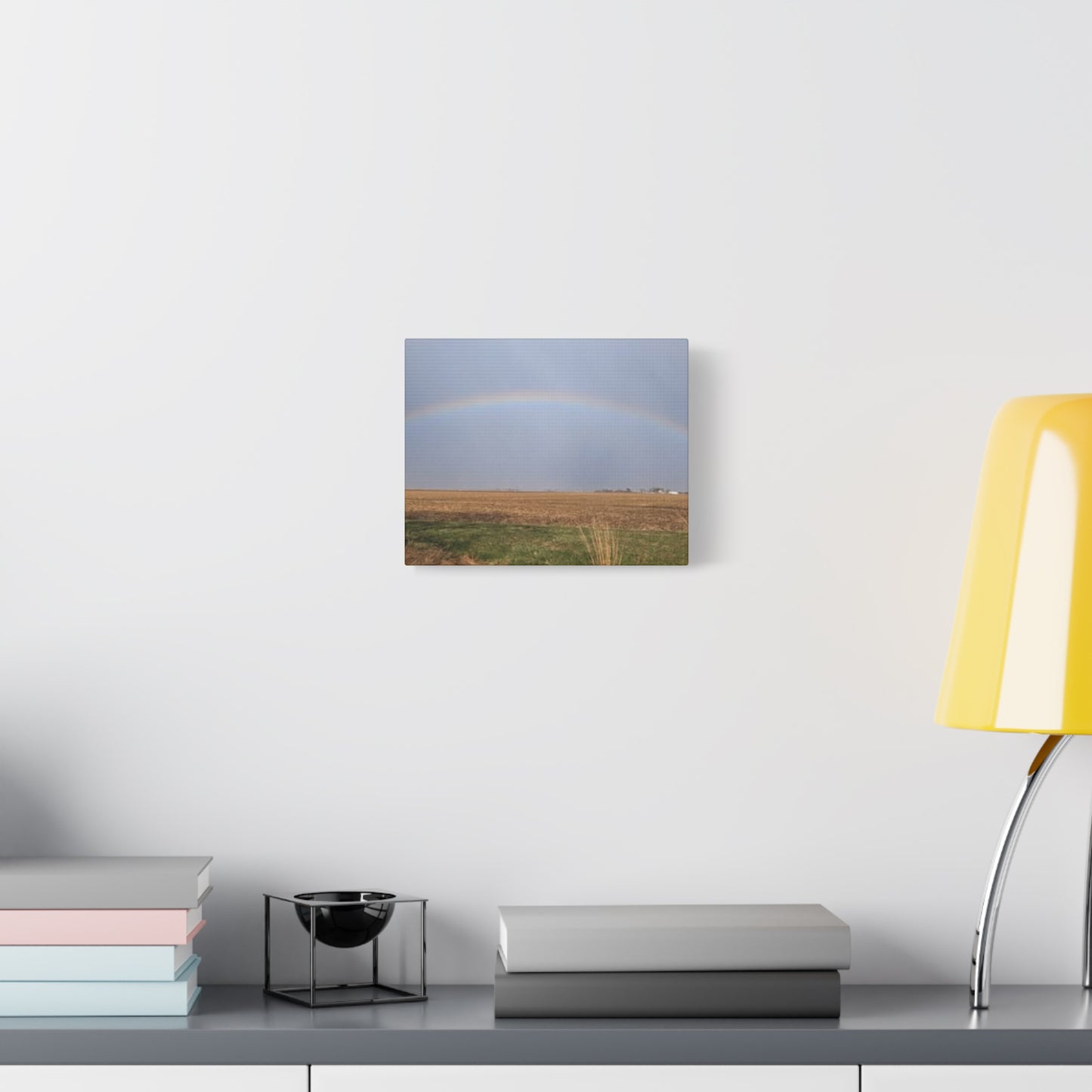 Rainbow Landscape Canvas Print, Inspirational Home Decor, Gift for Nature Lovers, Modern Wall Art, Farmhouse Style, Rainbow Art
