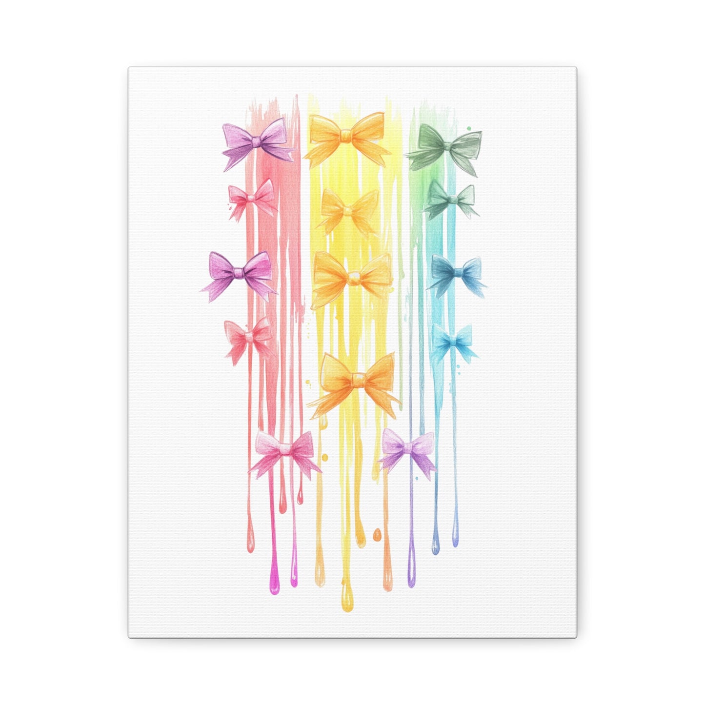 Colorful Bow Decor Canvas Print Wall Art