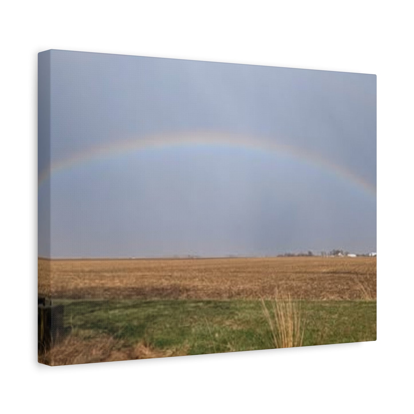 Rainbow Landscape Canvas Print, Inspirational Home Decor, Gift for Nature Lovers, Modern Wall Art, Farmhouse Style, Rainbow Art