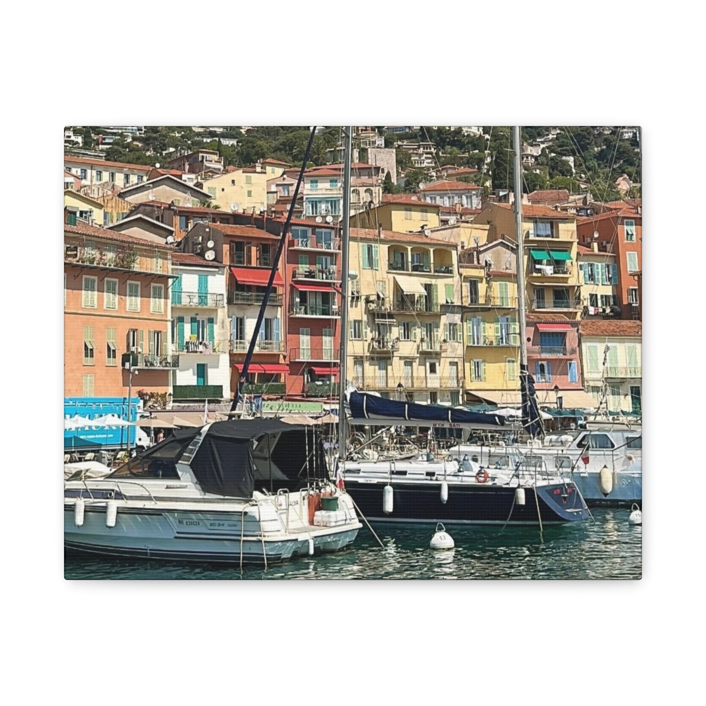 Italy Nautical Canvas Wall Art, Coastal Home Decor, Marina Print, Beach Decor, Nautical Gift, Coastal Living Decoration