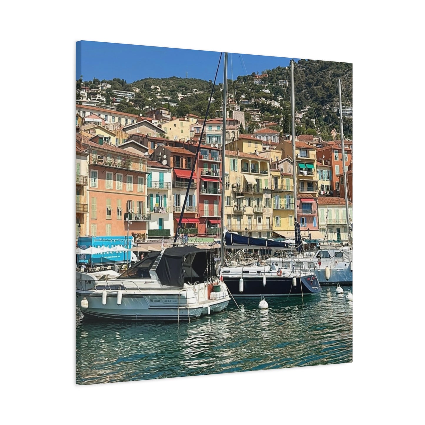 Italy Nautical Canvas Wall Art, Coastal Home Decor, Marina Print, Beach Decor, Nautical Gift, Coastal Living Decoration
