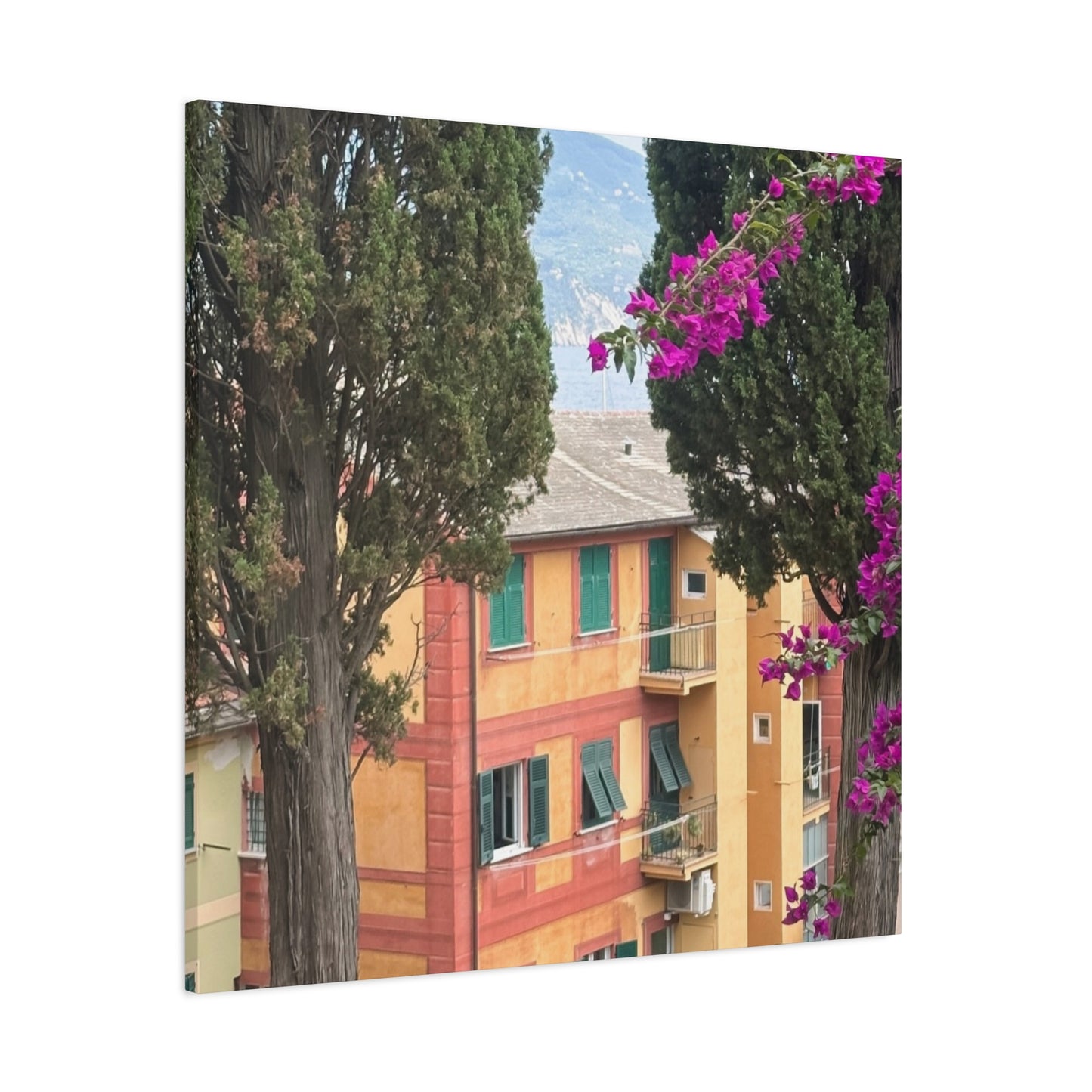 Italian Home and Country SideMatte Canvas Wall Art, Floral Home Decor, Artistic Stretched Canvas, Botanical Print, Modern Wall Decor