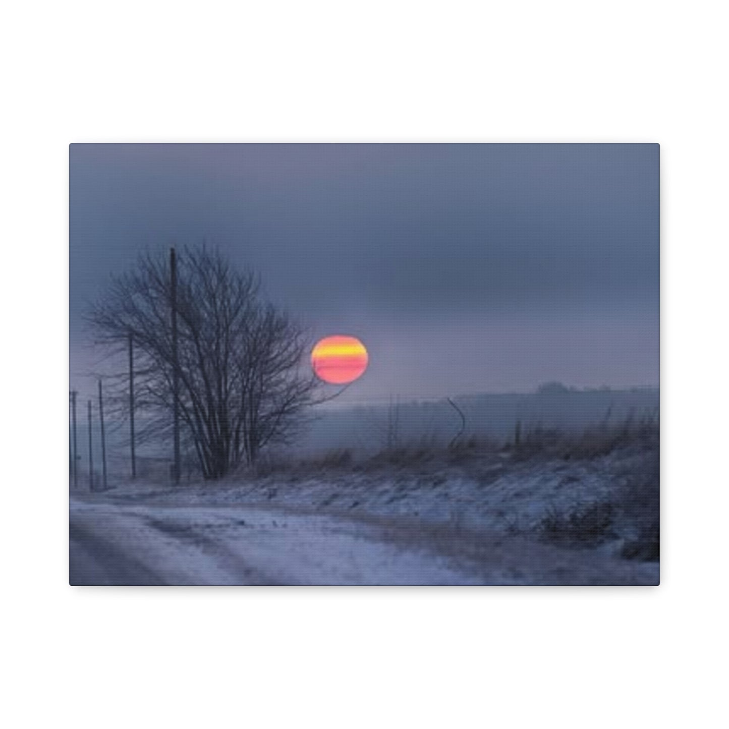 Serene Sunset Canvas Print, Home Decor Art, Relaxing Wall Art, Nature Decor, Scenic Landscape, Perfect Gift for Nature Lovers