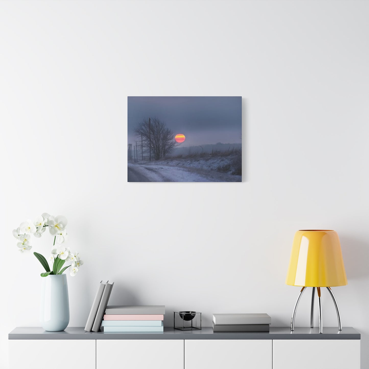 Serene Sunset Canvas Print, Home Decor Art, Relaxing Wall Art, Nature Decor, Scenic Landscape, Perfect Gift for Nature Lovers