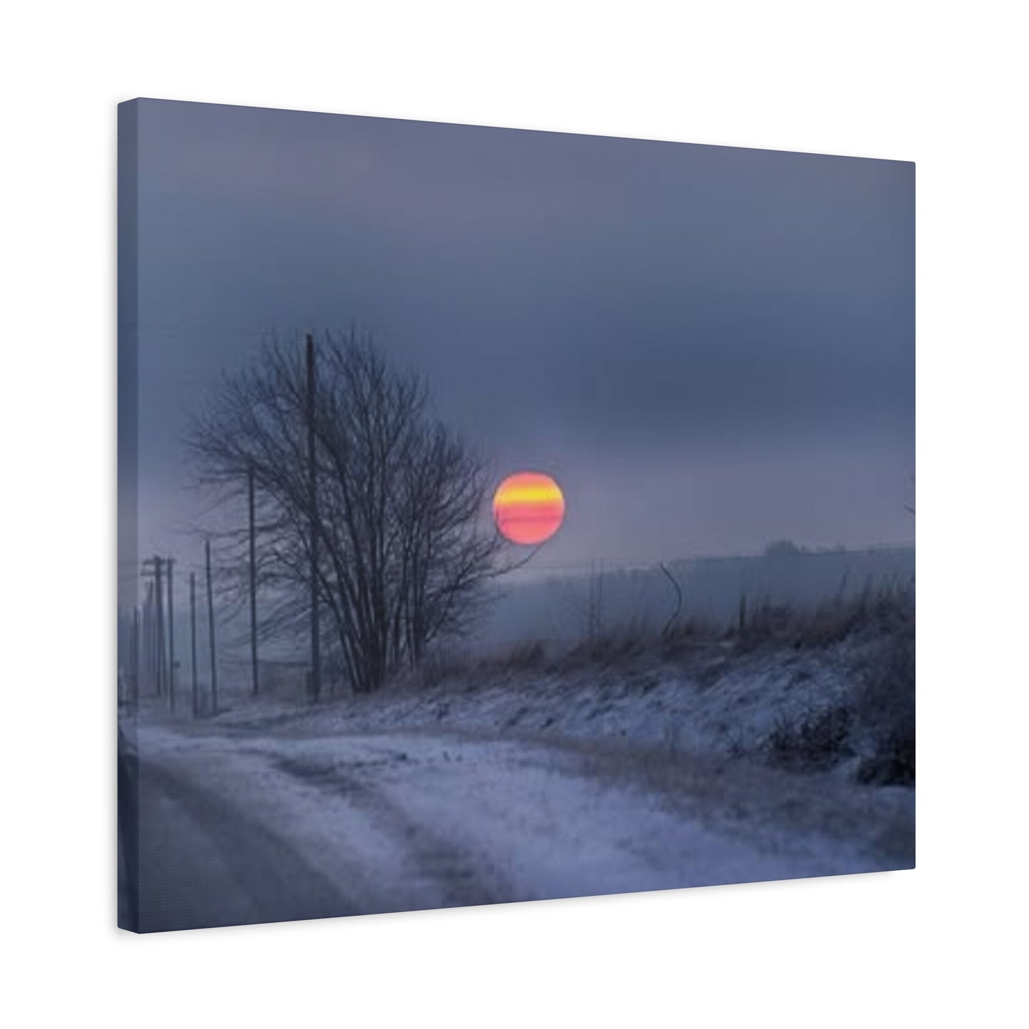 Serene Sunset Canvas Print, Home Decor Art, Relaxing Wall Art, Nature Decor, Scenic Landscape, Perfect Gift for Nature Lovers