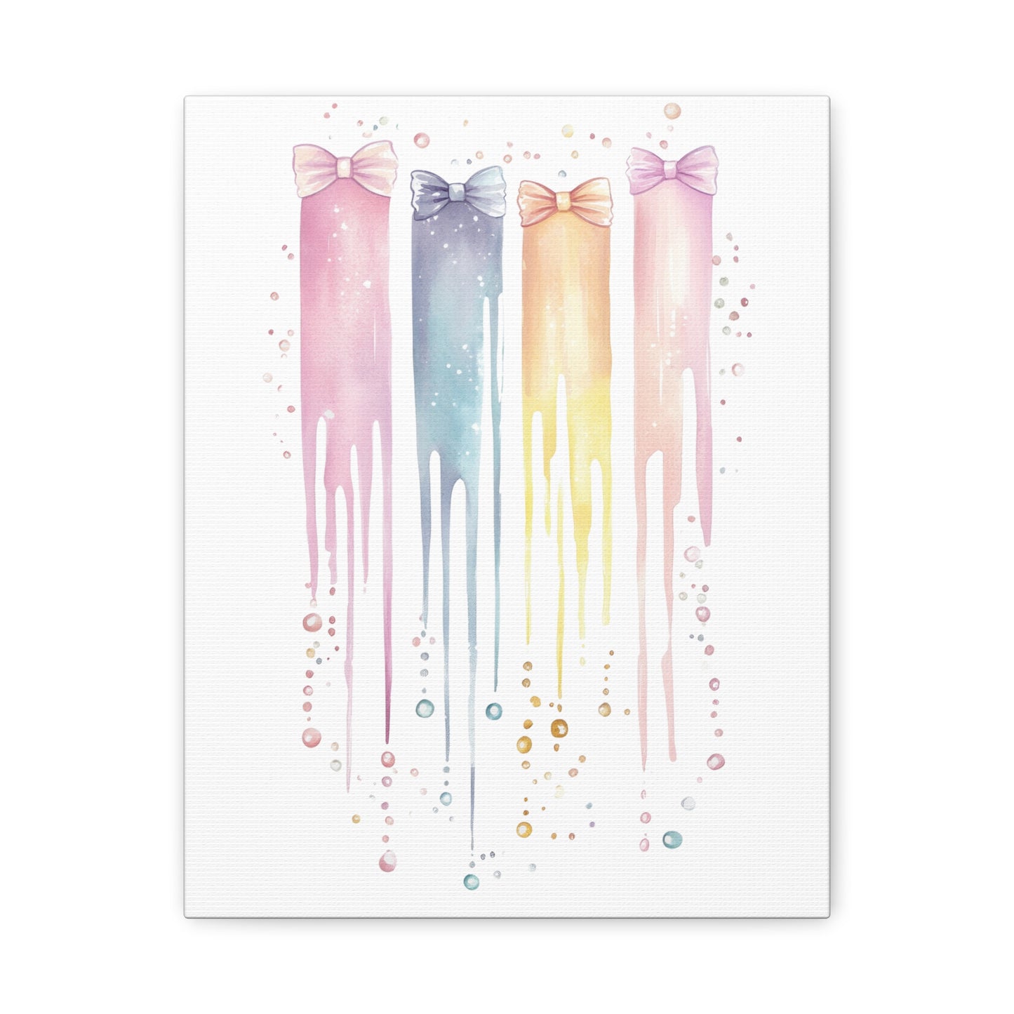 Pastel Drip Colorful Bow Decor