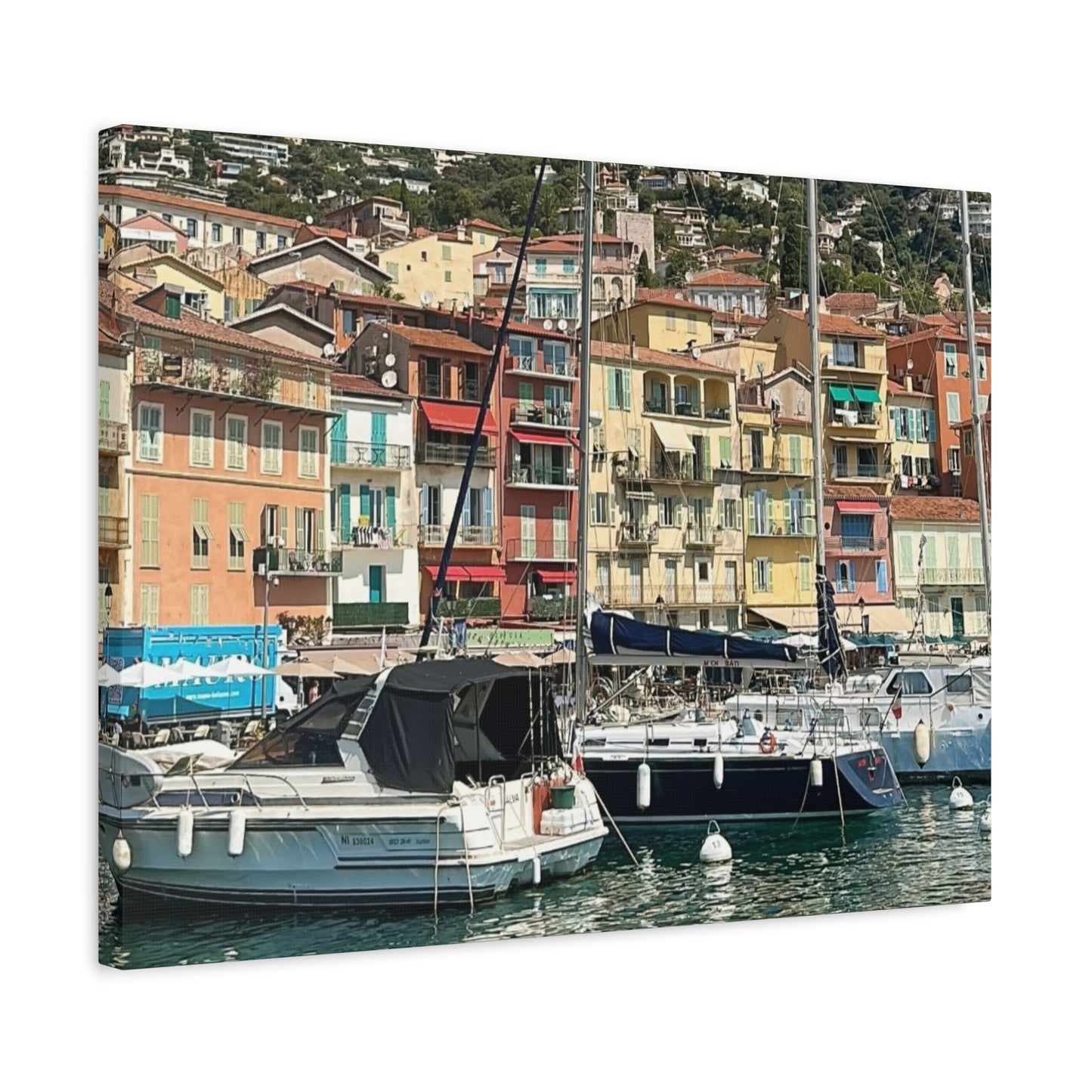 Italy Nautical Canvas Wall Art, Coastal Home Decor, Marina Print, Beach Decor, Nautical Gift, Coastal Living Decoration