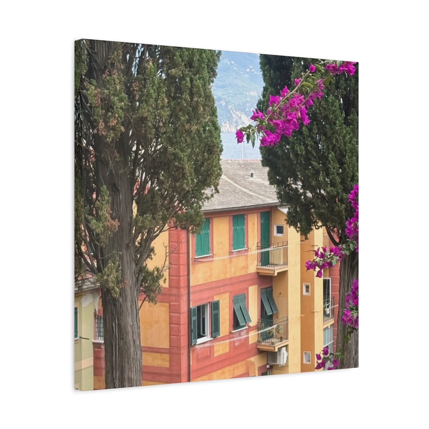 Italian Home and Country SideMatte Canvas Wall Art, Floral Home Decor, Artistic Stretched Canvas, Botanical Print, Modern Wall Decor