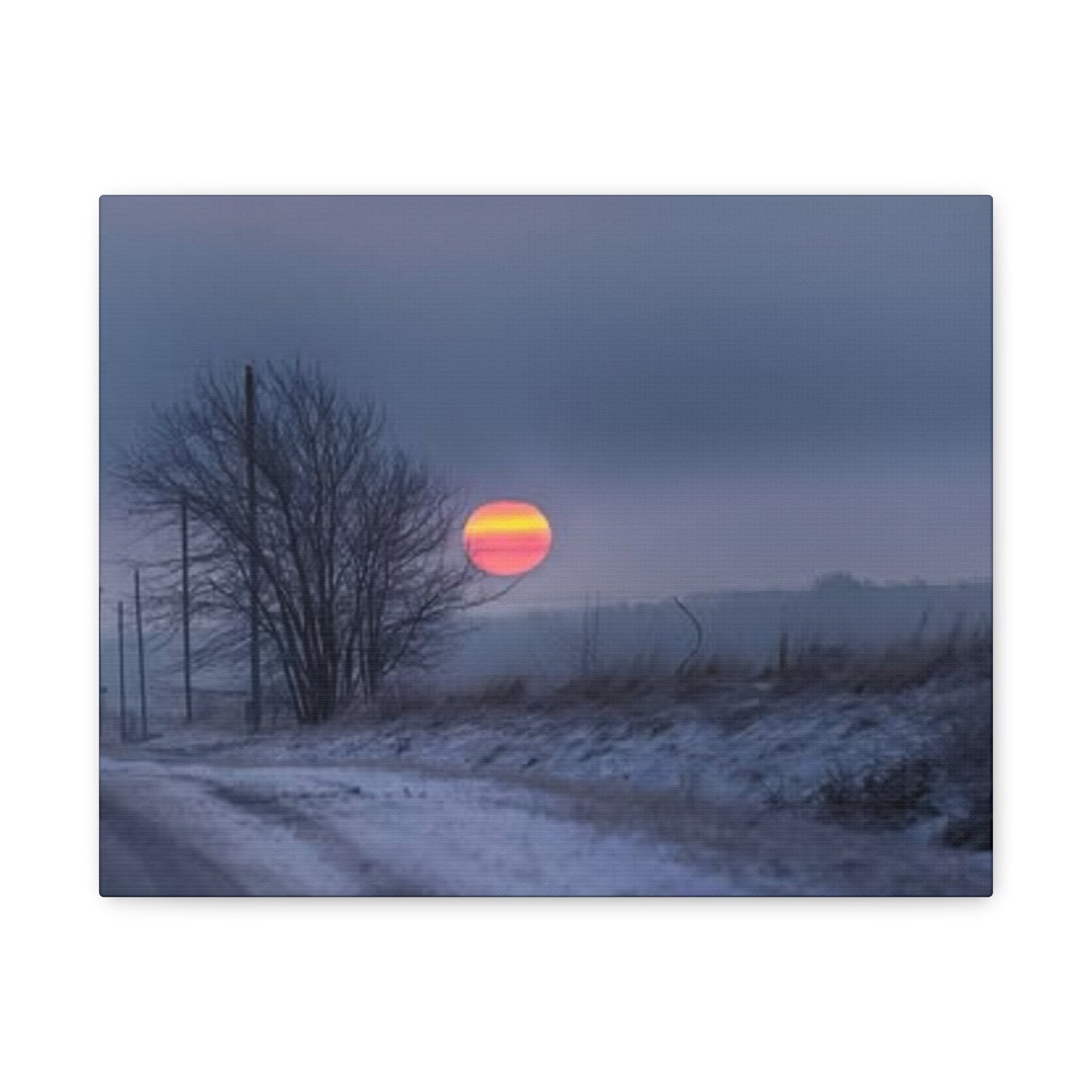 Serene Sunset Canvas Print, Home Decor Art, Relaxing Wall Art, Nature Decor, Scenic Landscape, Perfect Gift for Nature Lovers