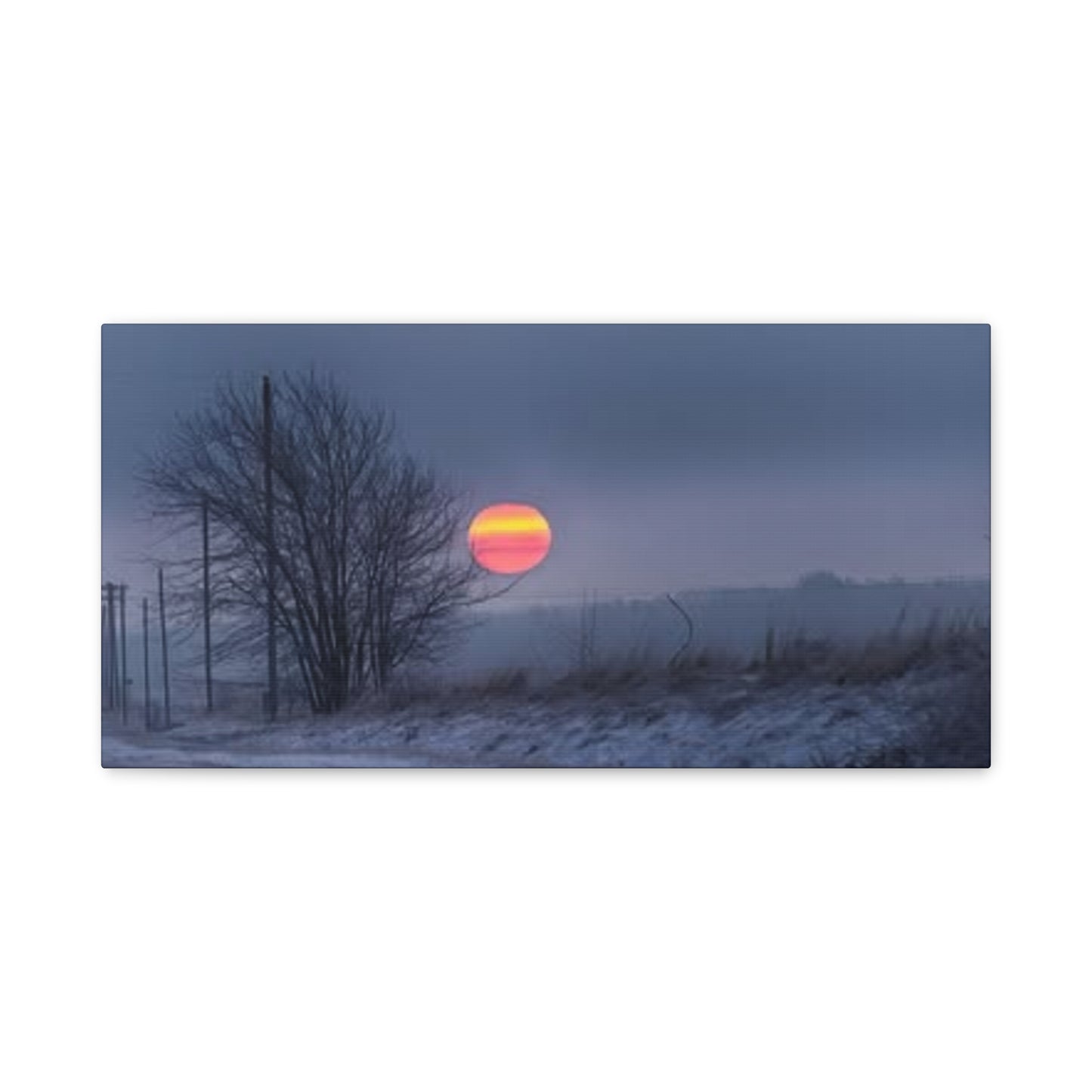 Serene Sunset Canvas Print, Home Decor Art, Relaxing Wall Art, Nature Decor, Scenic Landscape, Perfect Gift for Nature Lovers