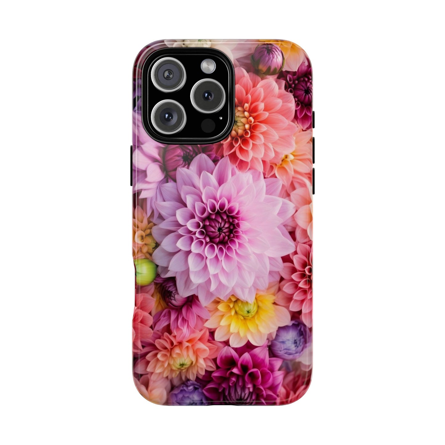 Floral iPhone Case, Tough Floral Phone Cover, Flower Pattern Case, Spring Design, Gift for Her, Durable Phone Accessory