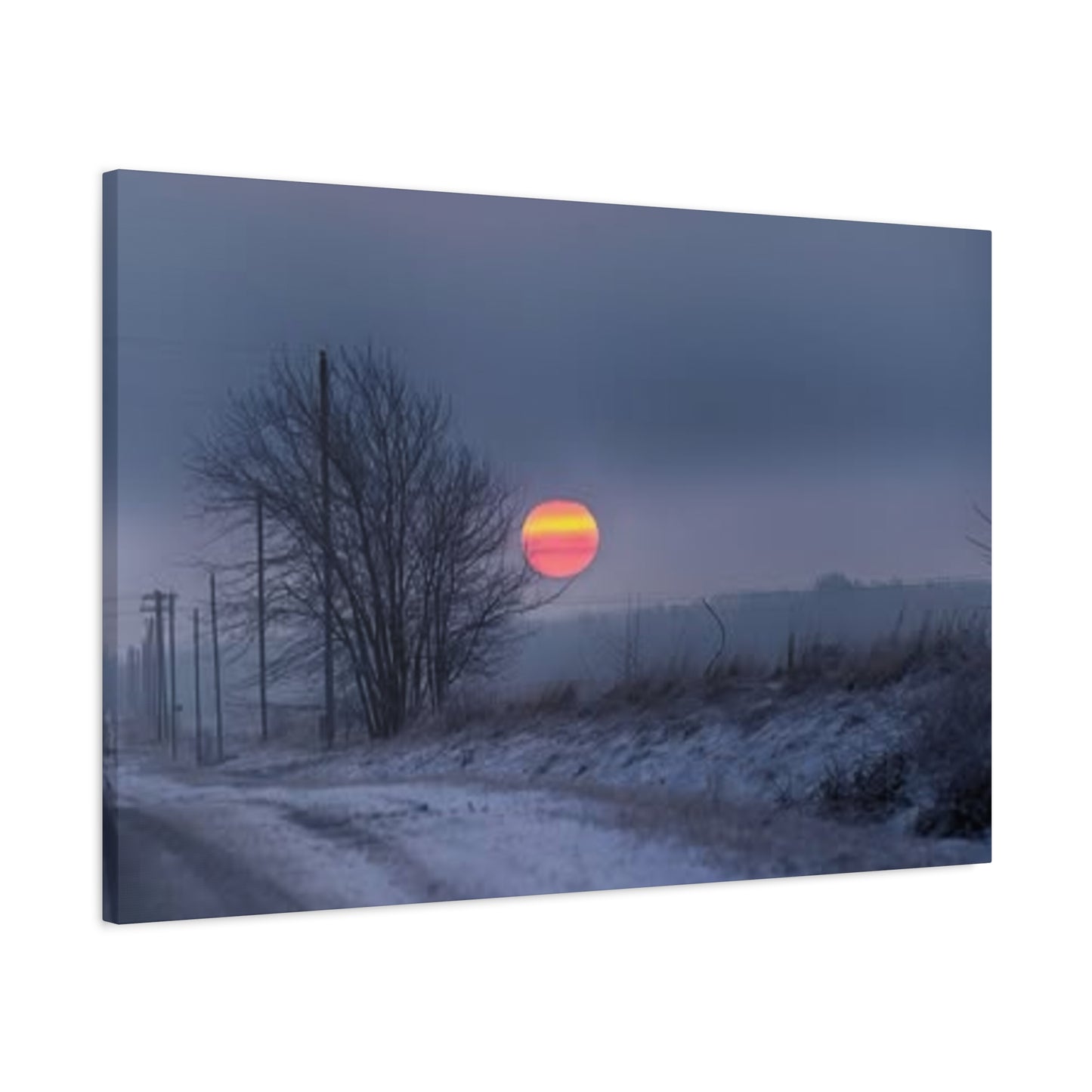 Serene Sunset Canvas Print, Home Decor Art, Relaxing Wall Art, Nature Decor, Scenic Landscape, Perfect Gift for Nature Lovers