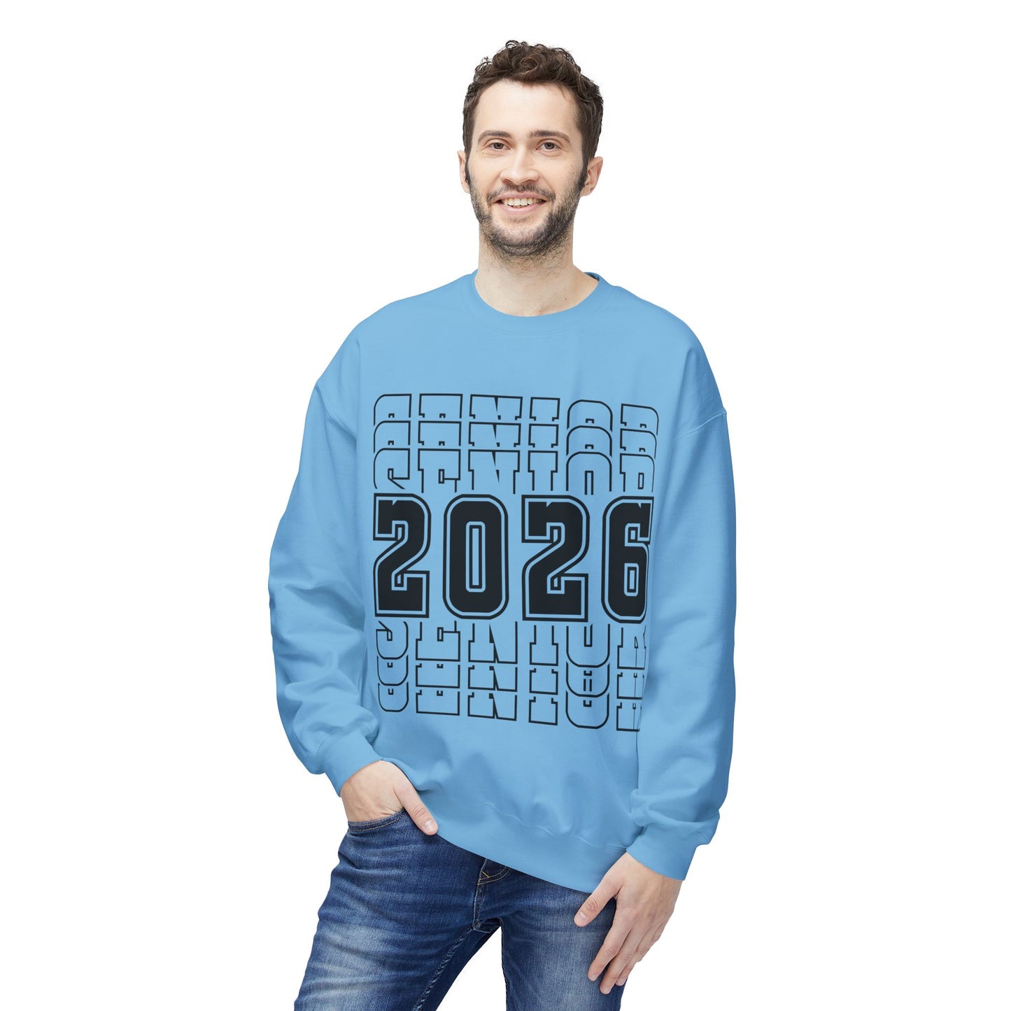 Stylish Senior Sweatshirt for Class of 2026, Unisex Crewneck, Graduation Gift, College Bound, Cozy Apparel, Trendy Layering Piece