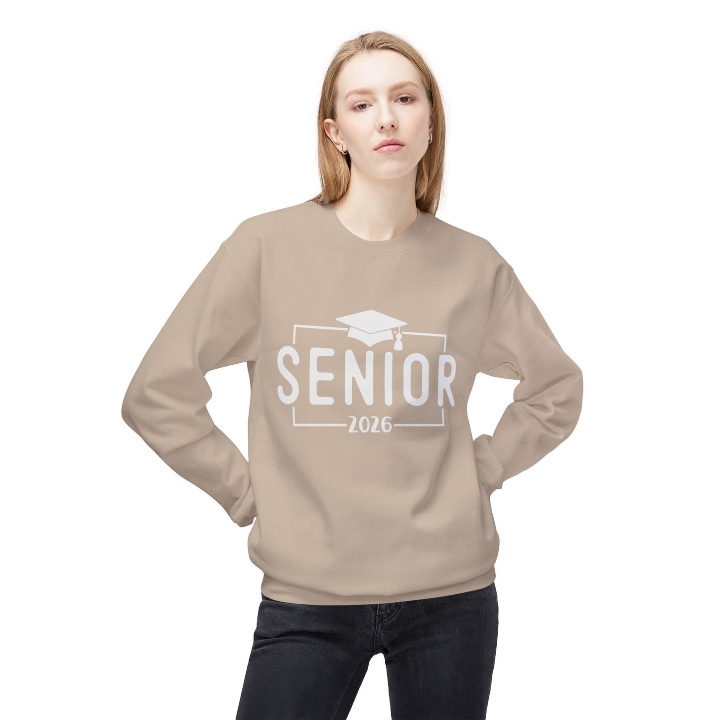 Senior 2026 Fleece Crewneck Sweatshirt - Perfect for Graduation, Class of 2026, Cozy Gift for Graduates, Unisex Crew Sweatshirt, Casual Wear