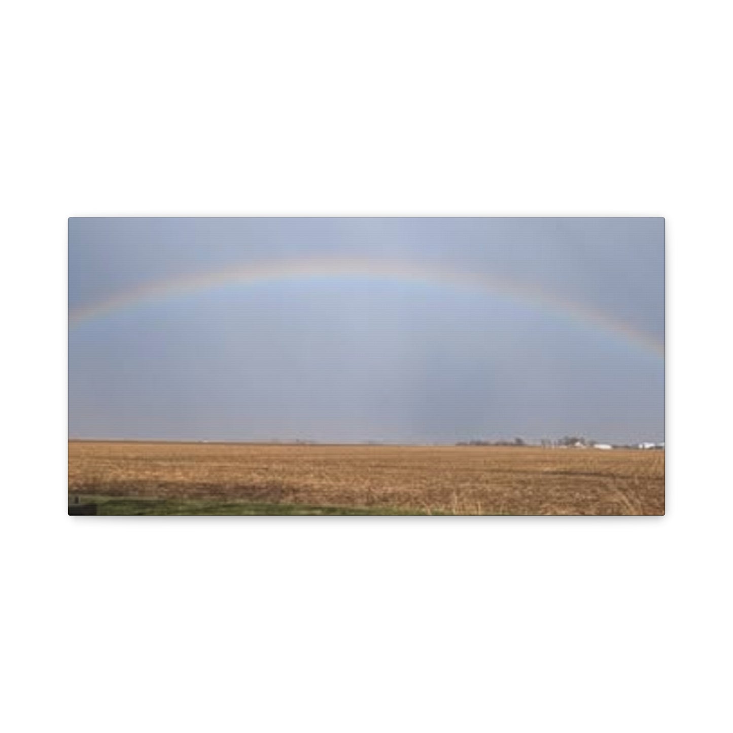 Rainbow Landscape Canvas Print, Inspirational Home Decor, Gift for Nature Lovers, Modern Wall Art, Farmhouse Style, Rainbow Art