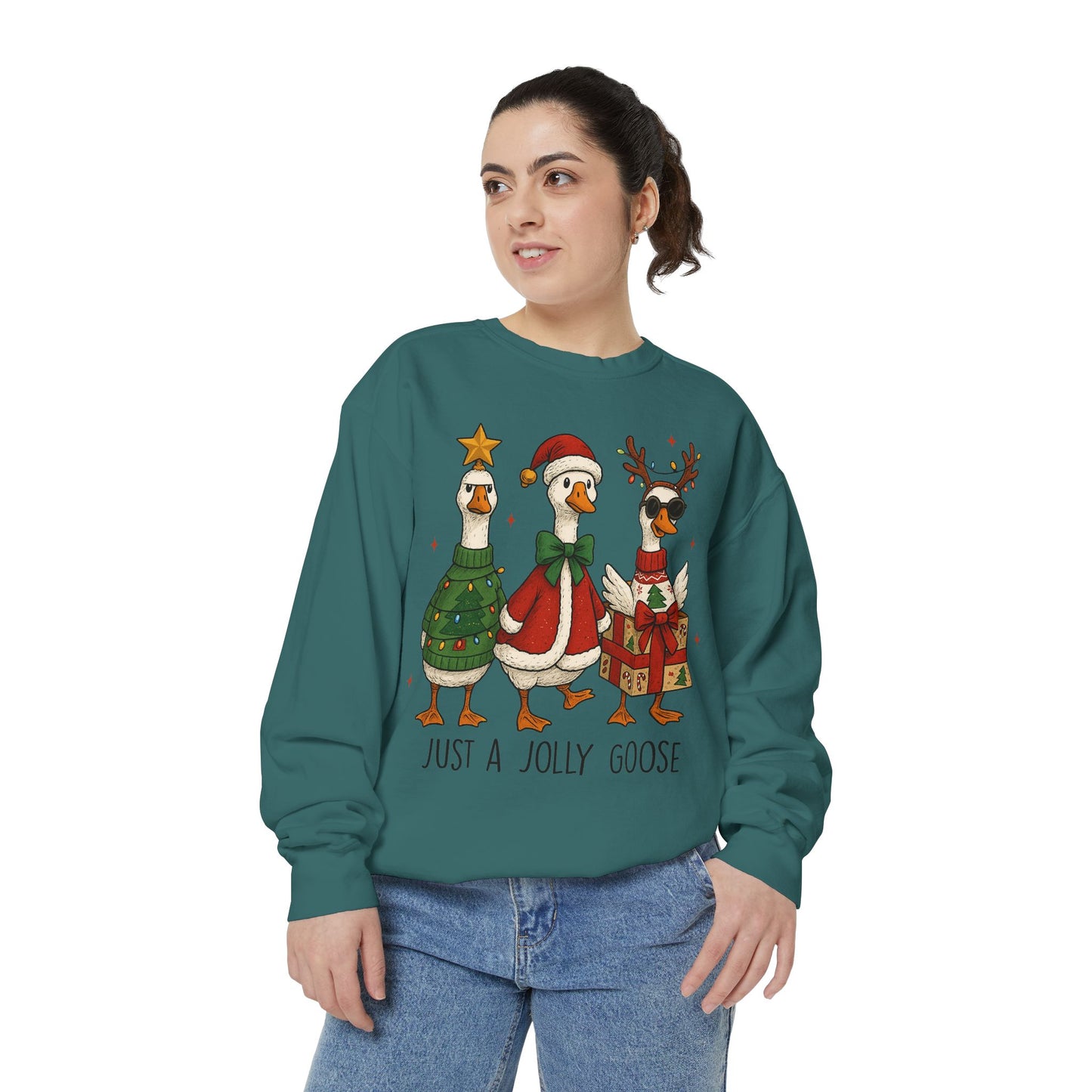 Holiday Goose Sweatshirt, Cozy Sweatshirt, Christmas Gift, Unisex Sweatshirt, Festive Apparel, Winter Fashion