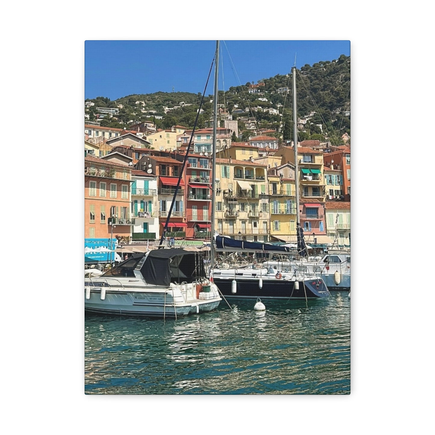 Italy Nautical Canvas Wall Art, Coastal Home Decor, Marina Print, Beach Decor, Nautical Gift, Coastal Living Decoration