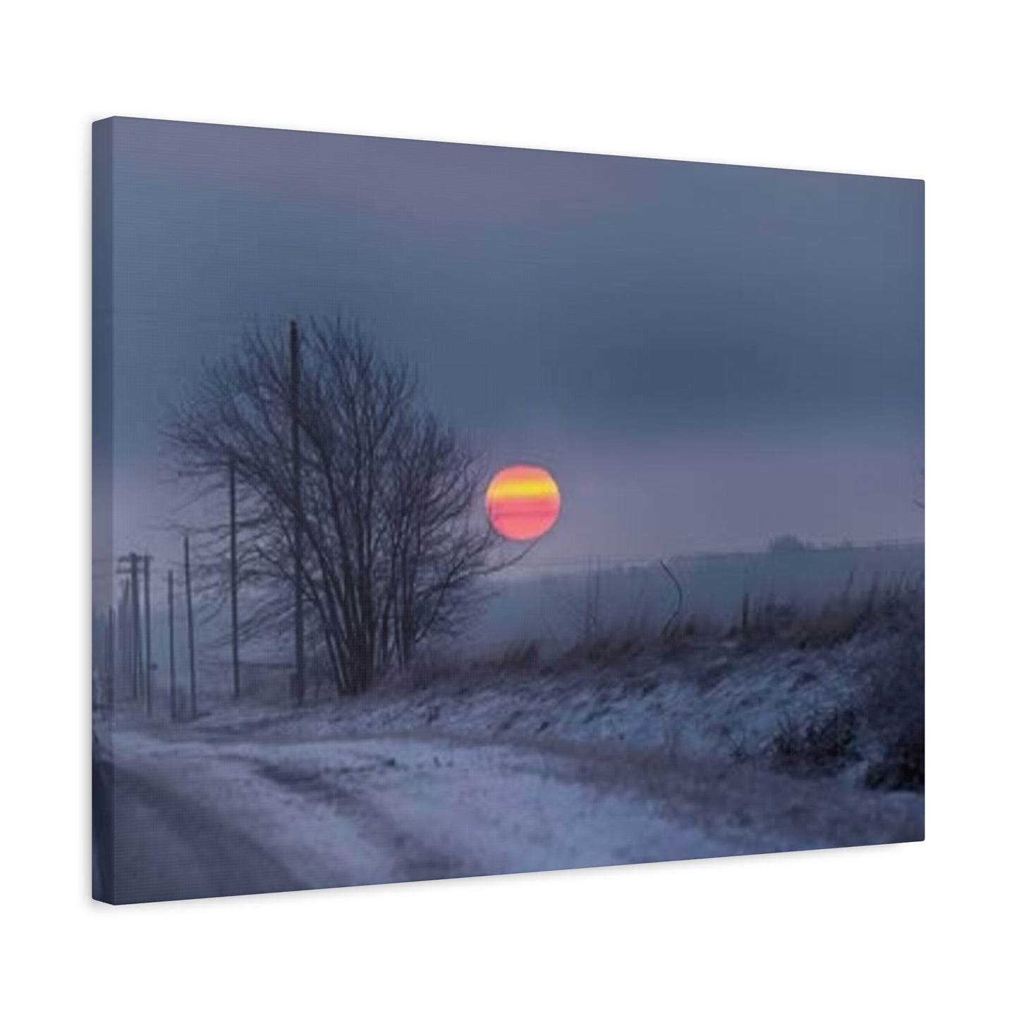 Serene Sunset Canvas Print, Home Decor Art, Relaxing Wall Art, Nature Decor, Scenic Landscape, Perfect Gift for Nature Lovers