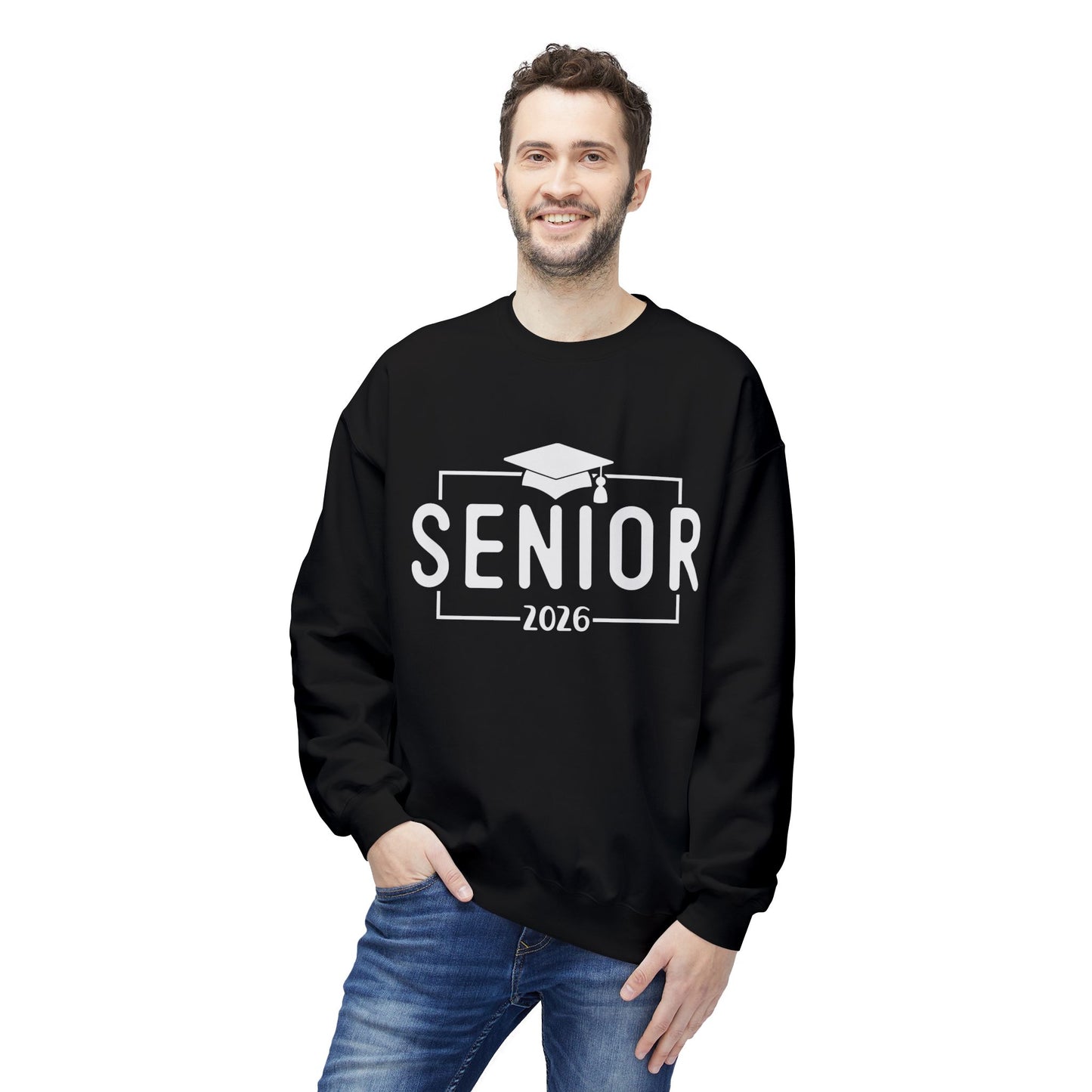 Senior 2026 Fleece Crewneck Sweatshirt - Perfect for Graduation, Class of 2026, Cozy Gift for Graduates, Unisex Crew Sweatshirt, Casual Wear