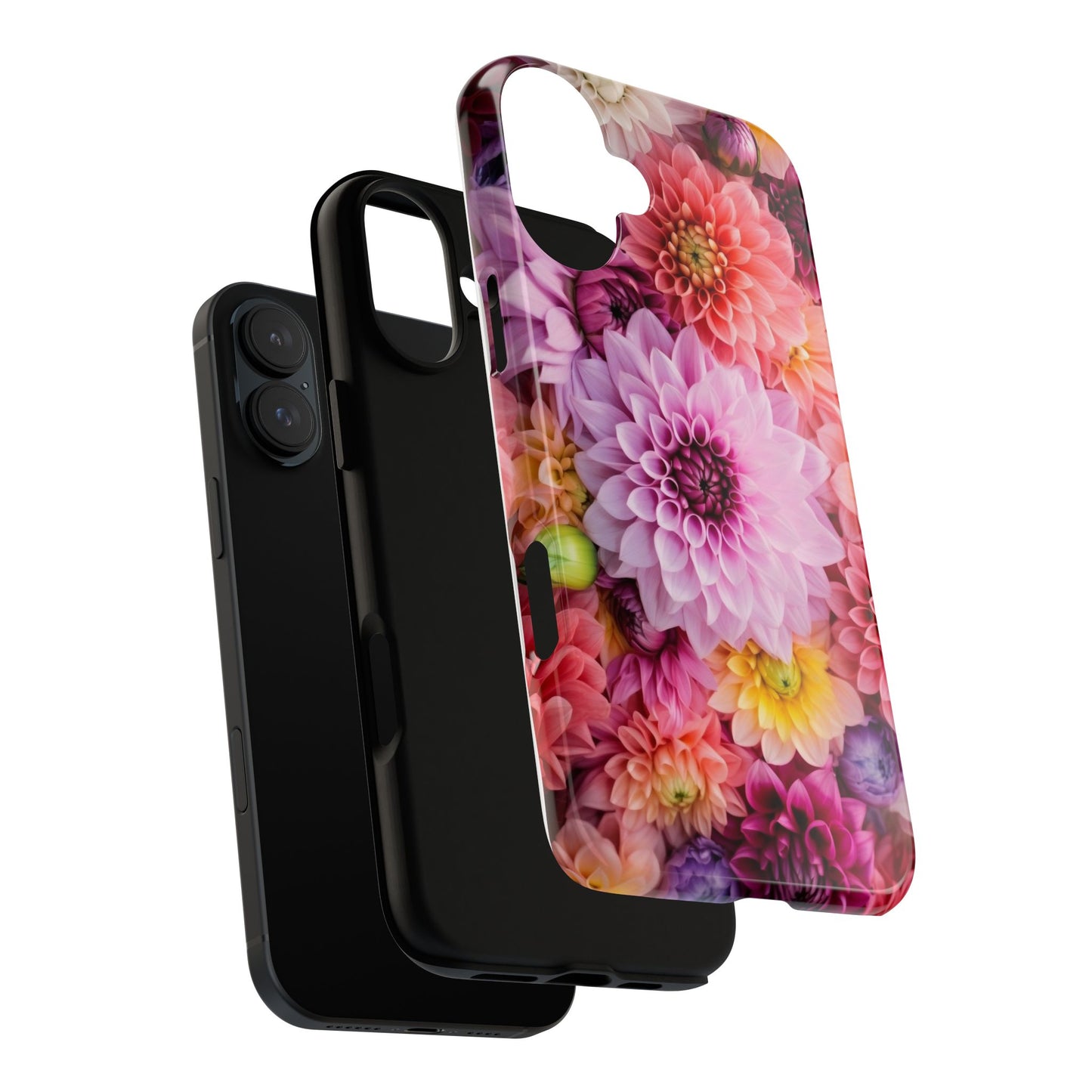 Floral iPhone Case, Tough Floral Phone Cover, Flower Pattern Case, Spring Design, Gift for Her, Durable Phone Accessory