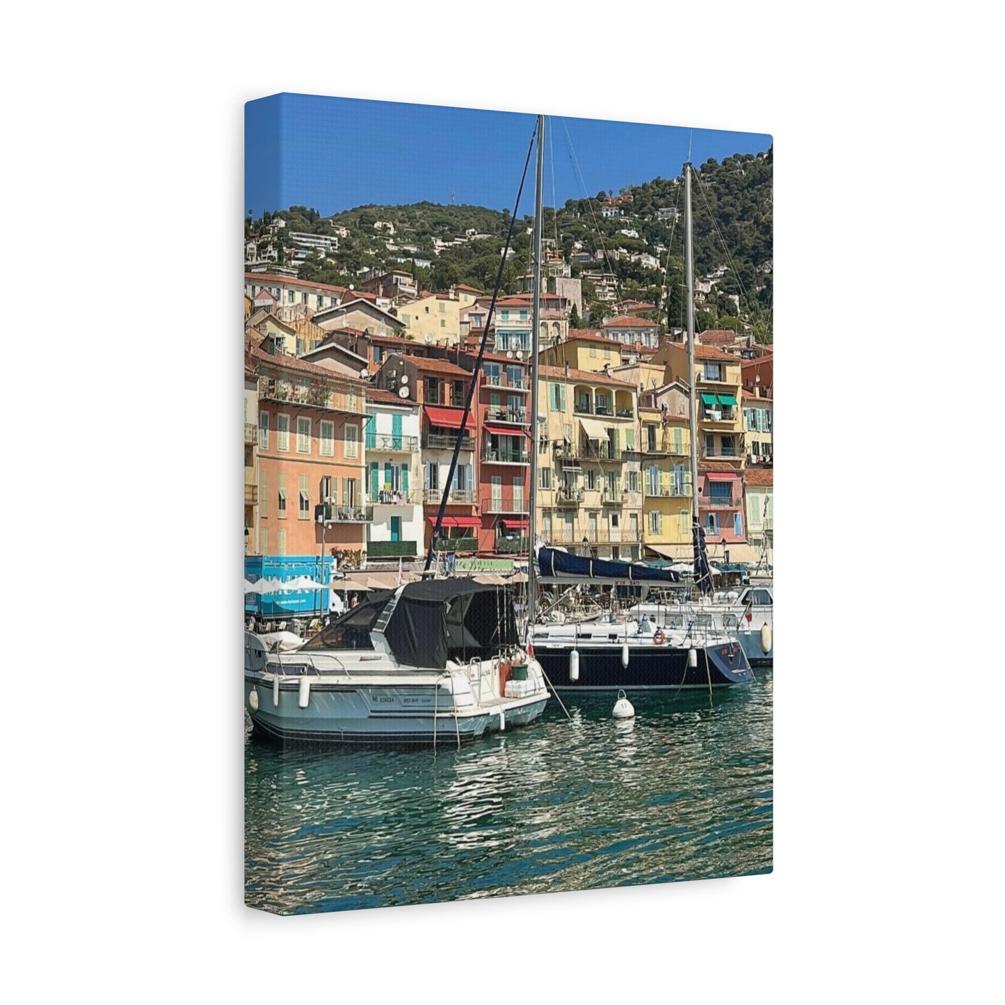Italy Nautical Canvas Wall Art, Coastal Home Decor, Marina Print, Beach Decor, Nautical Gift, Coastal Living Decoration