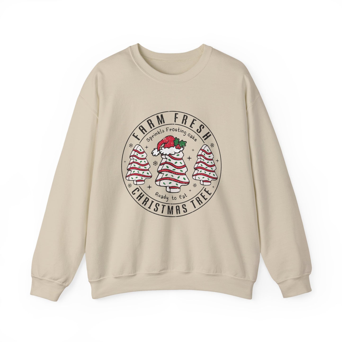 Farm Fresh Christmas Crewneck Sweatshirt, Cozy Holiday Apparel, Unisex Winter Gift, Cute Sweatshirt, Festive Clothing
