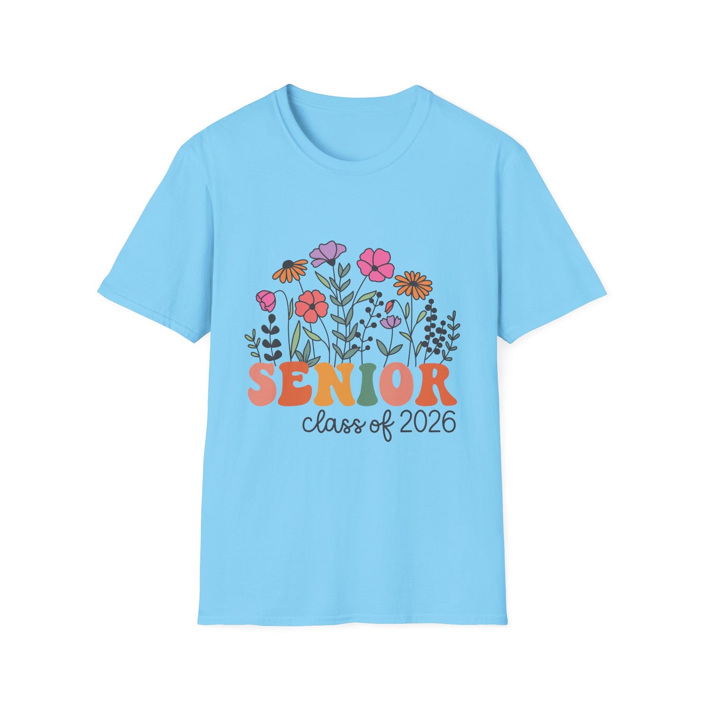 Senior Class of 2026 Floral T-Shirt, Graduation Gift, Unisex Tee, Senior's Apparel, College Bound Shirt