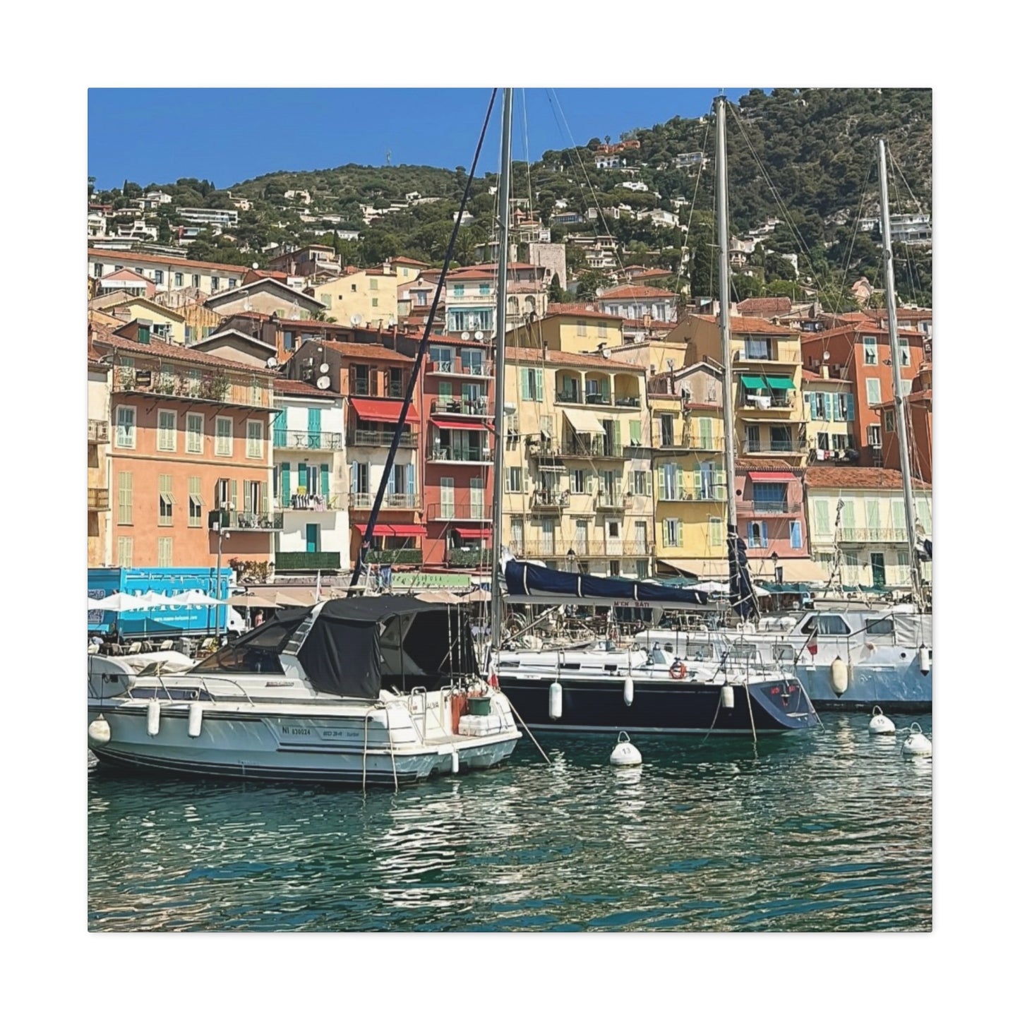 Italy Nautical Canvas Wall Art, Coastal Home Decor, Marina Print, Beach Decor, Nautical Gift, Coastal Living Decoration