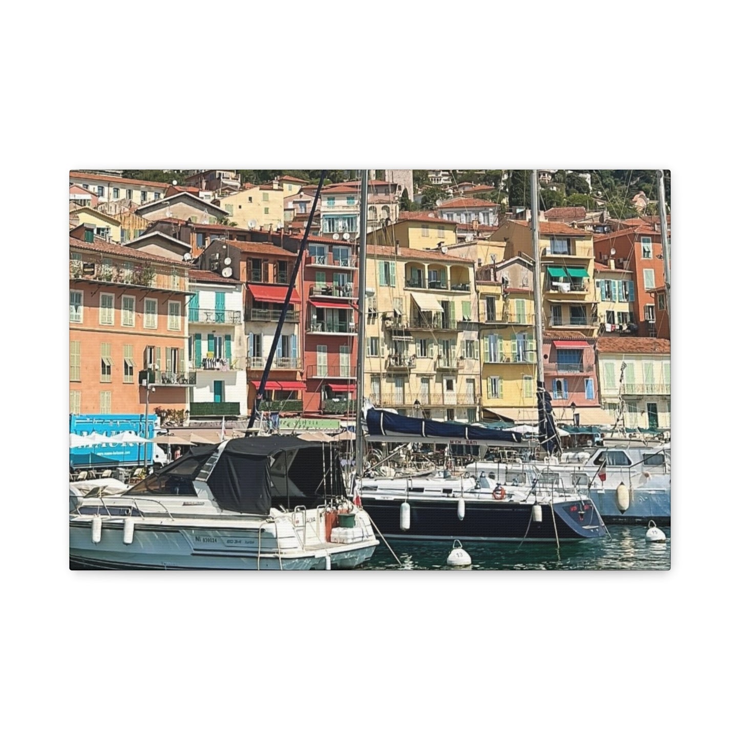 Italy Nautical Canvas Wall Art, Coastal Home Decor, Marina Print, Beach Decor, Nautical Gift, Coastal Living Decoration