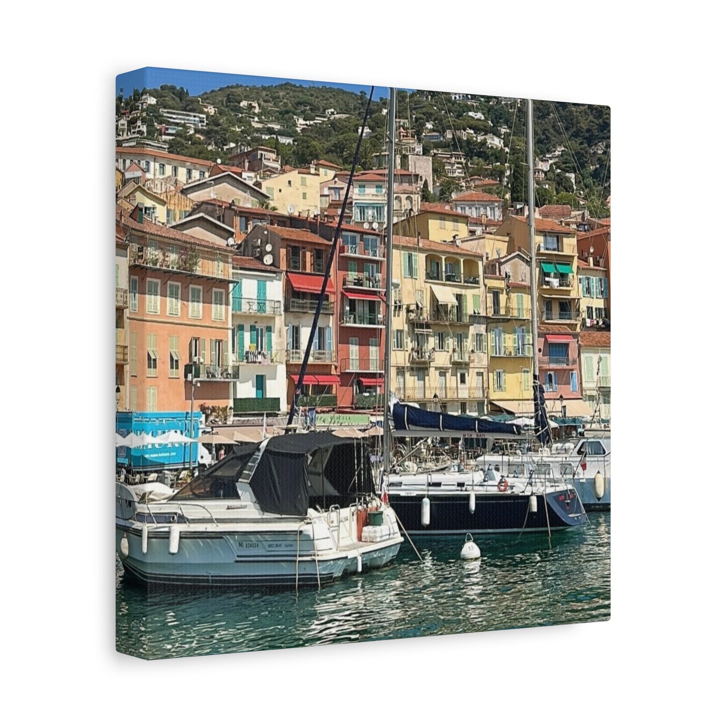 Italy Nautical Canvas Wall Art, Coastal Home Decor, Marina Print, Beach Decor, Nautical Gift, Coastal Living Decoration