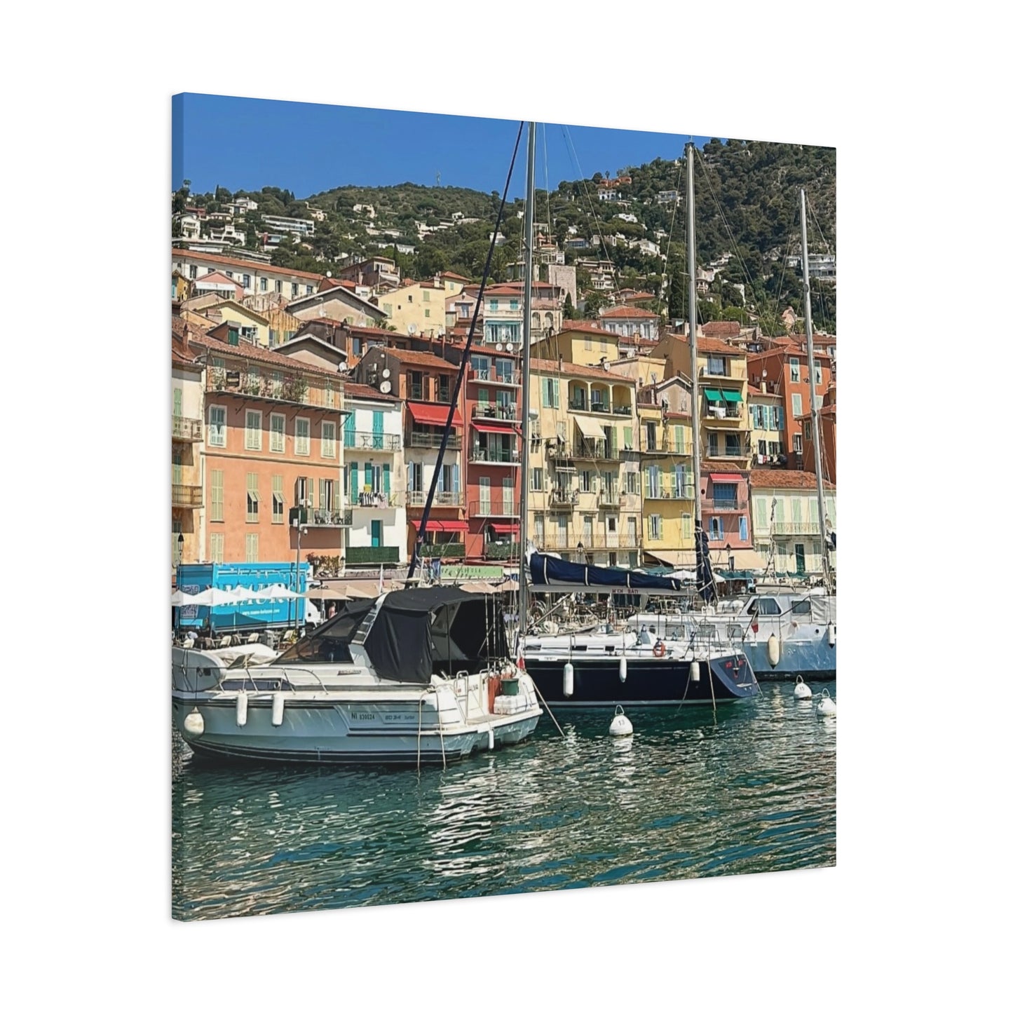 Italy Nautical Canvas Wall Art, Coastal Home Decor, Marina Print, Beach Decor, Nautical Gift, Coastal Living Decoration