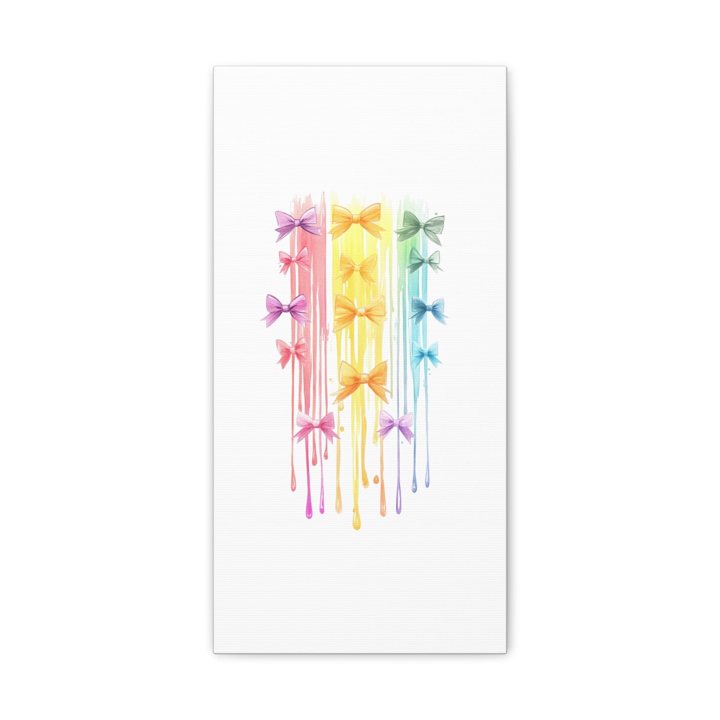 Colorful Bow Decor Canvas Print Wall Art
