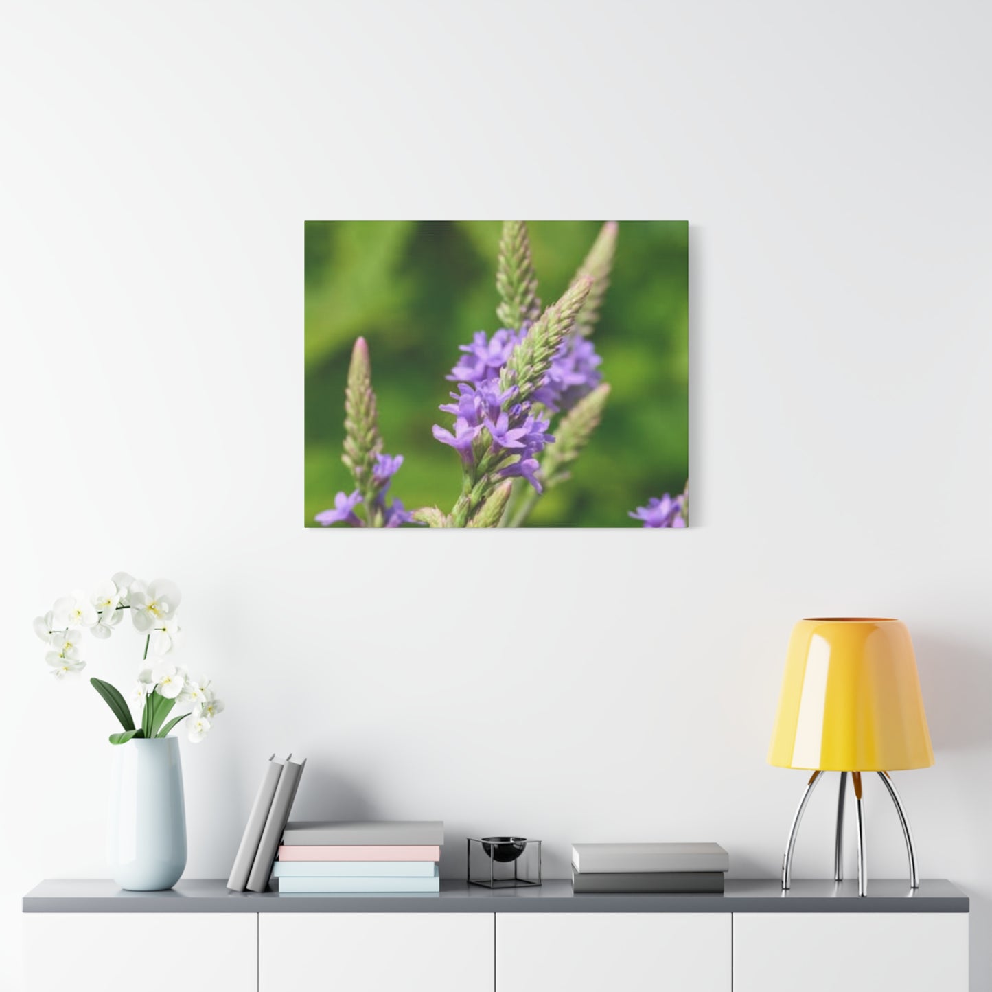 Floral Canvas Wall Art, Stretched Matte Canvas Print, Home Decor, Purple Flower Artwork, Nature-Inspired Decoration