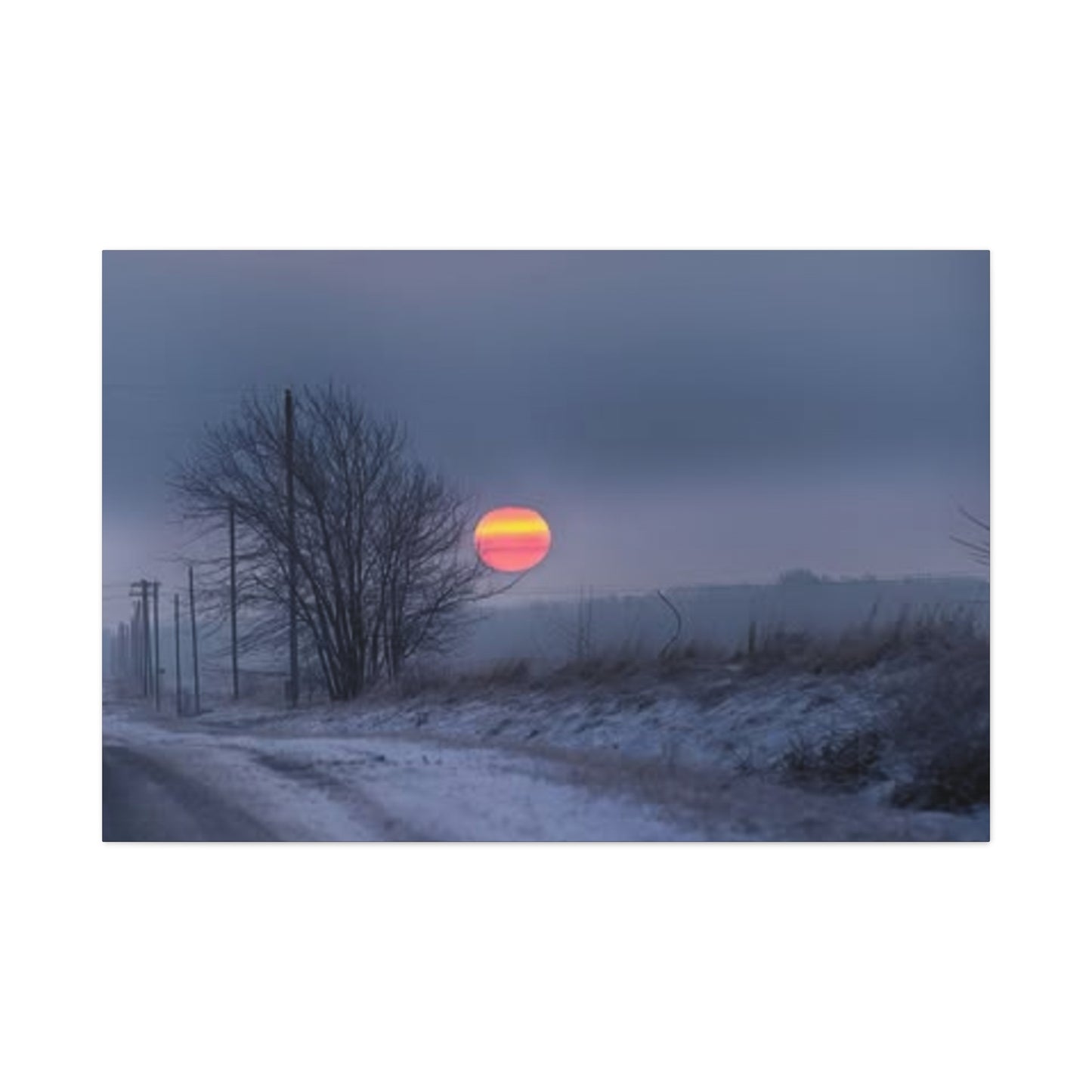 Serene Sunset Canvas Print, Home Decor Art, Relaxing Wall Art, Nature Decor, Scenic Landscape, Perfect Gift for Nature Lovers