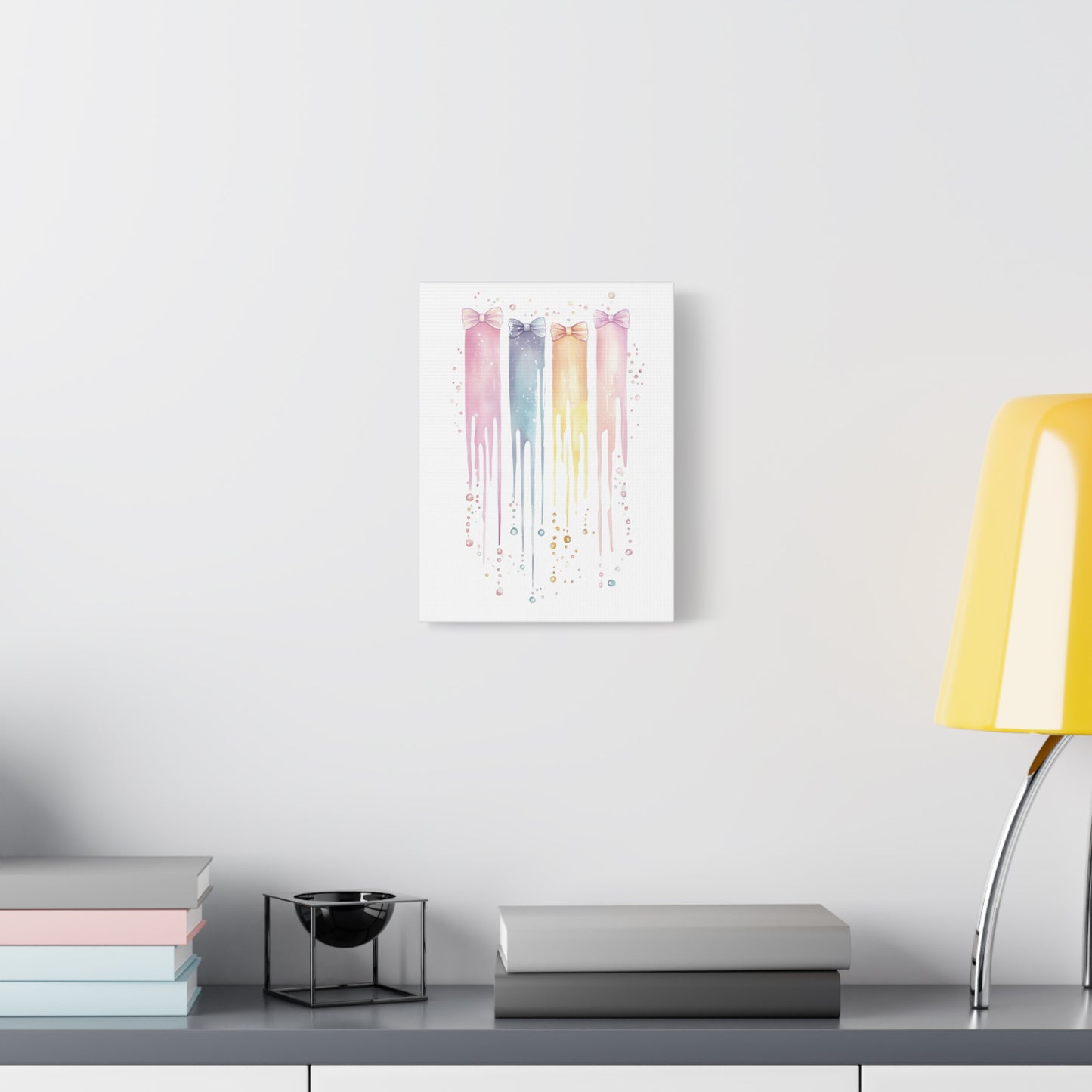 Pastel Drip Colorful Bow Decor