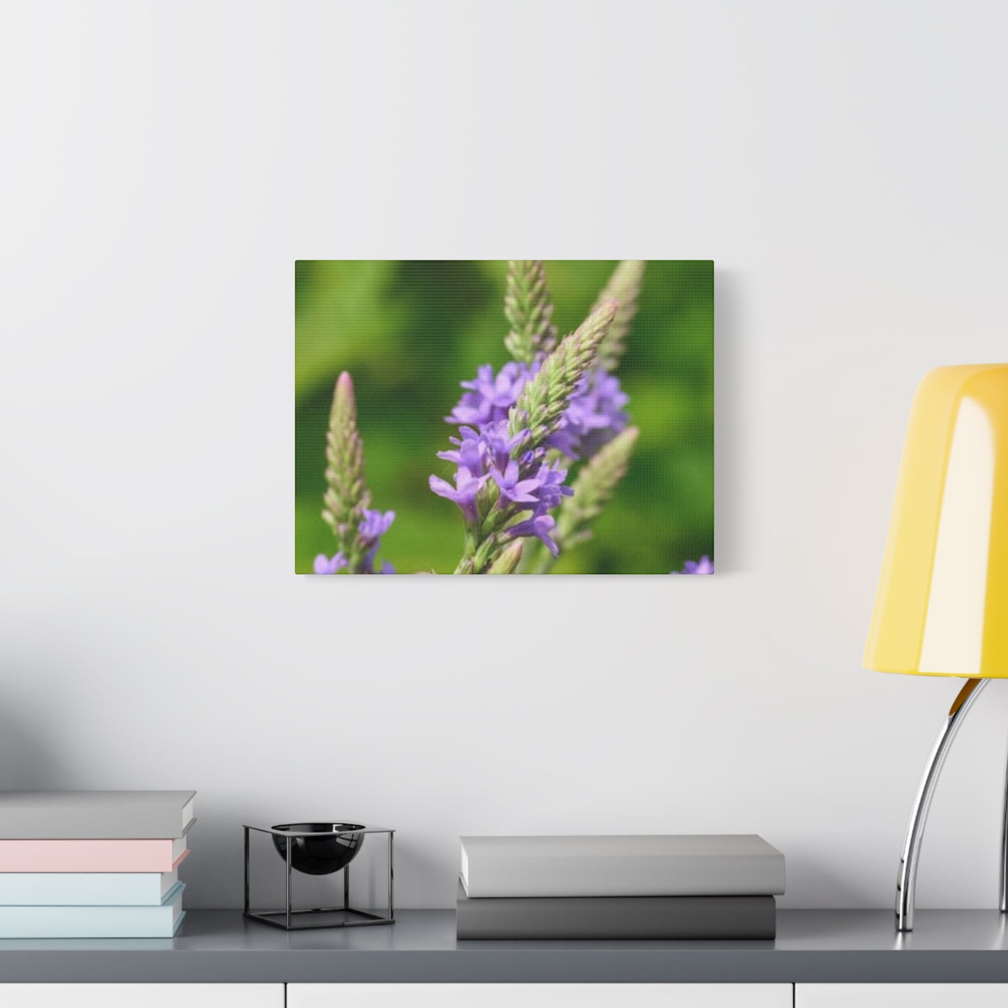 Floral Canvas Wall Art, Stretched Matte Canvas Print, Home Decor, Purple Flower Artwork, Nature-Inspired Decoration